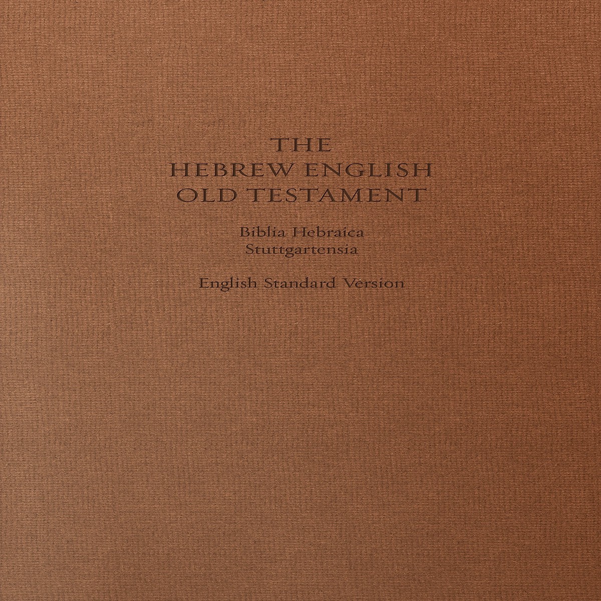 Hebrew/English Bible (BHS/ESV) (Cloth Over Board)