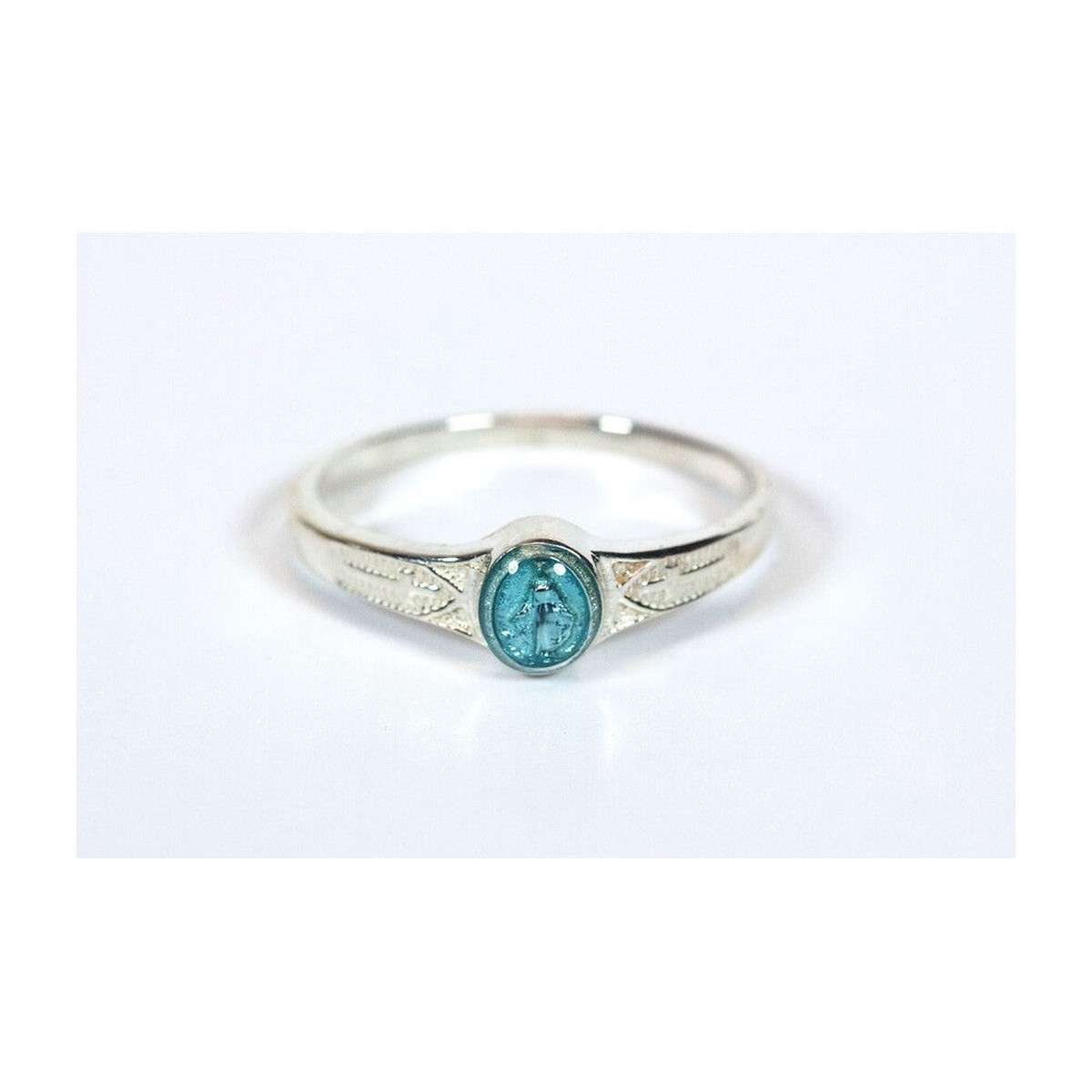 0511BM - Miraculous Ring Blue Epoxy