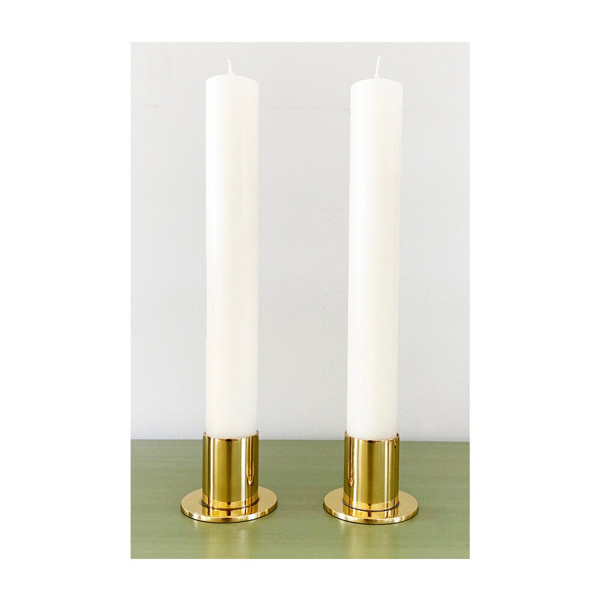 1 1/2" Diameter Solid Brass Candle Holder
