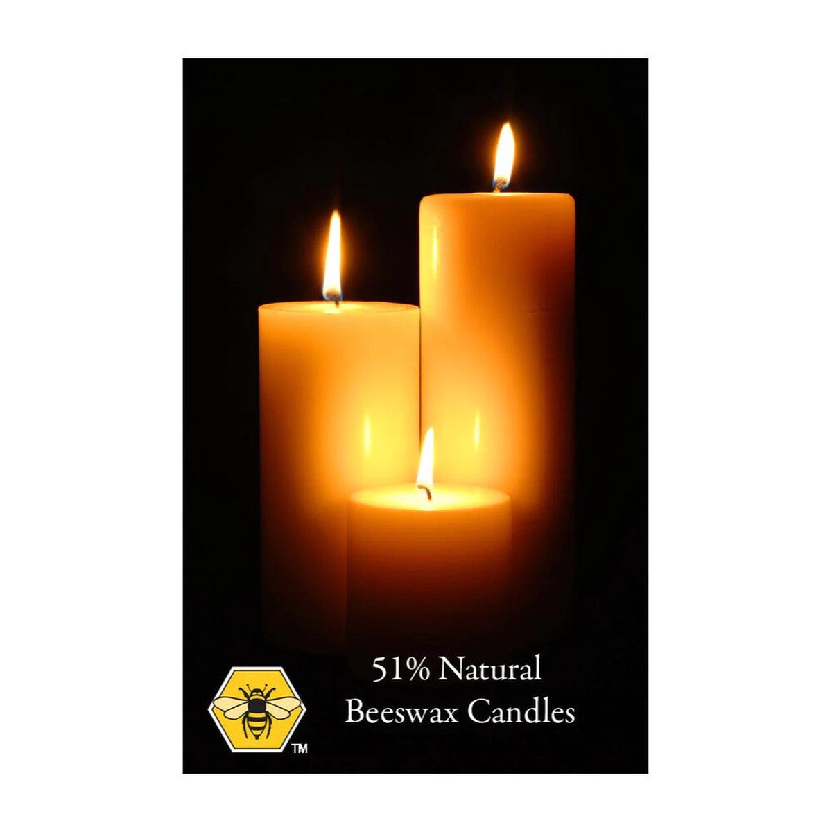 1 3/4" Diameter 51% Beeswax Candles