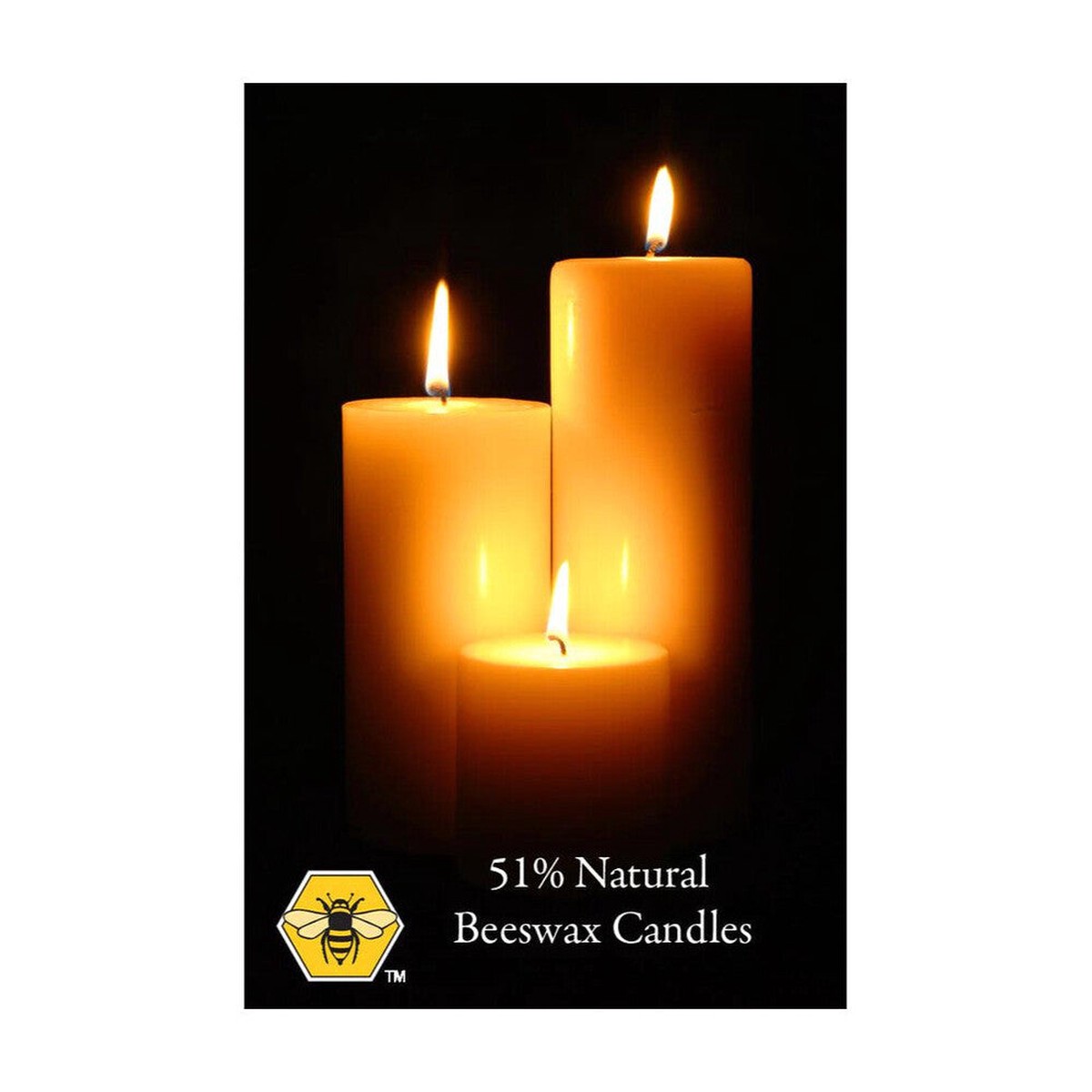 1" Diameter 51% Beeswax Candles