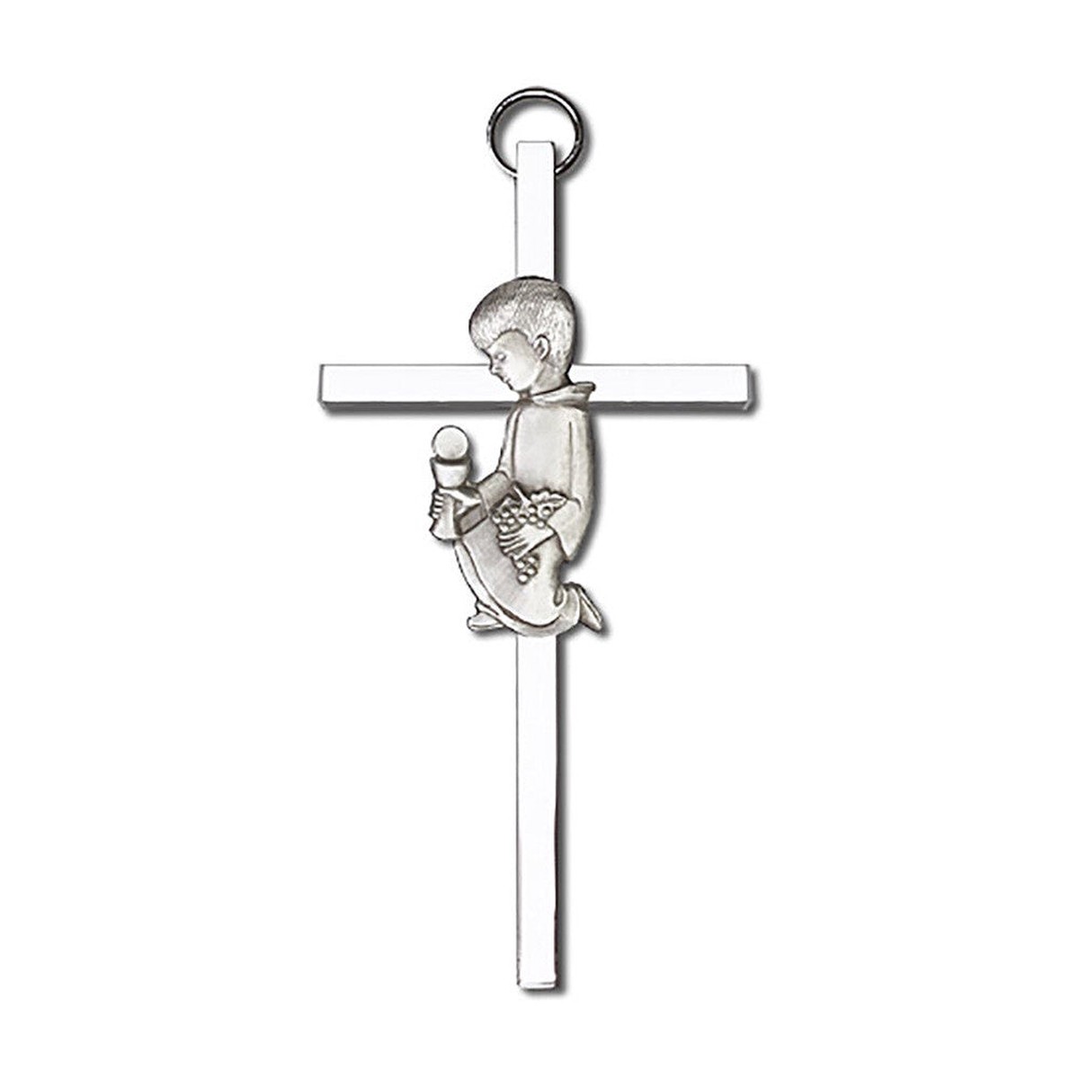 Communion Boy Wall Cross - Metal, 4-Inch