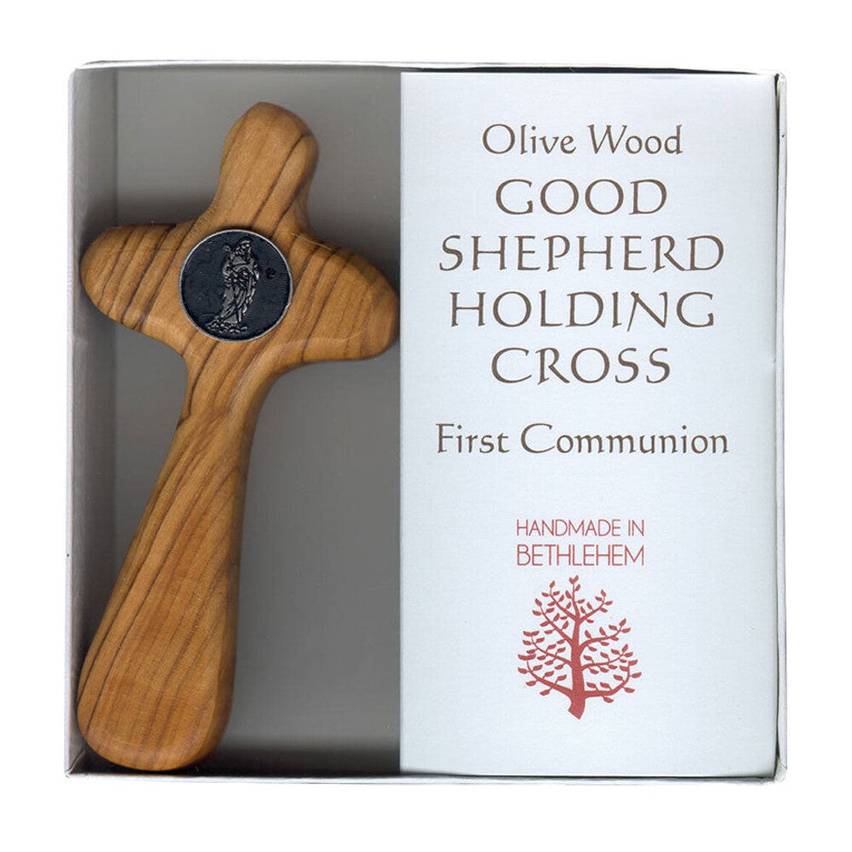 First Communion Good Shepherd Holding Cross