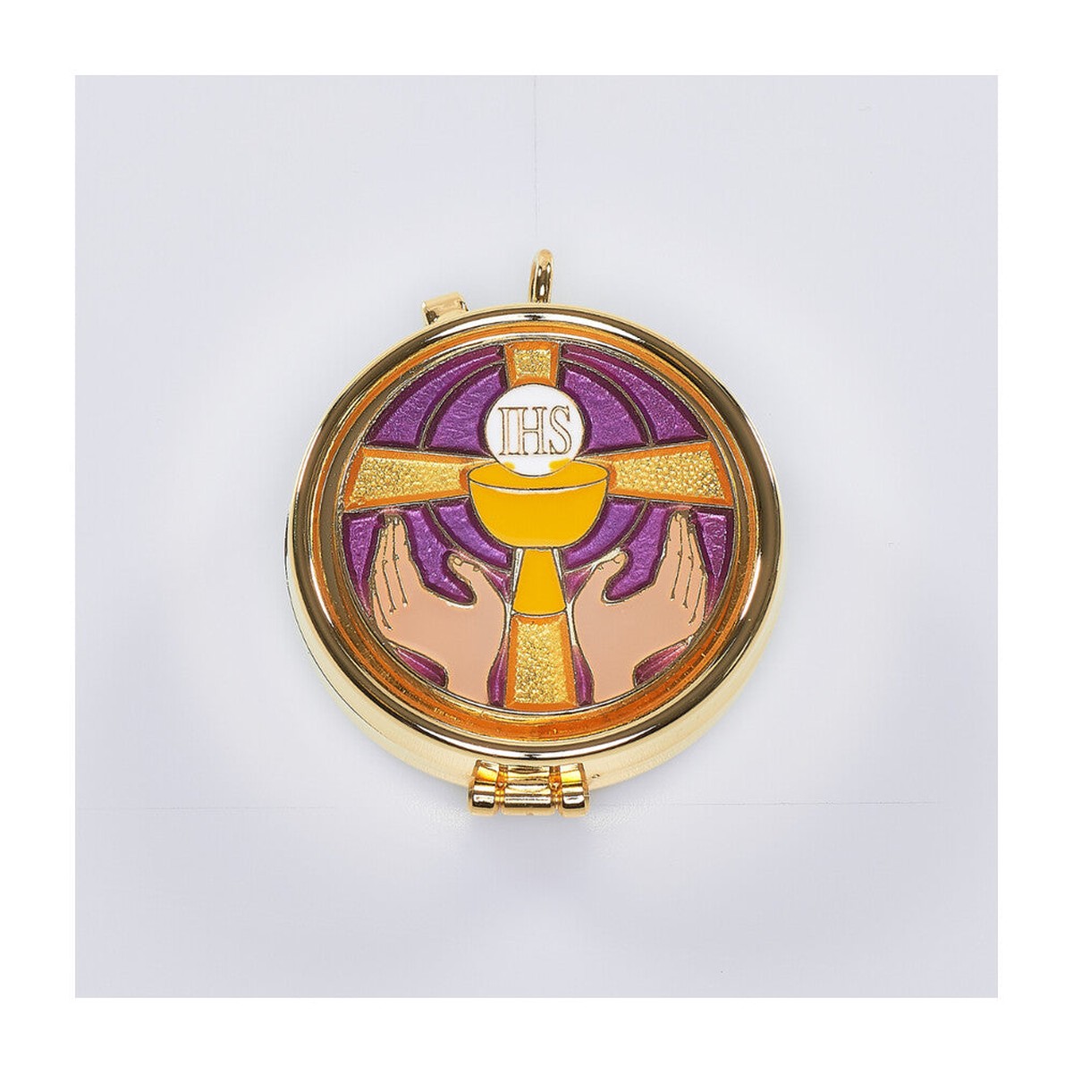 Holy Communion Chalice & IHS 15 Capacity Pyx