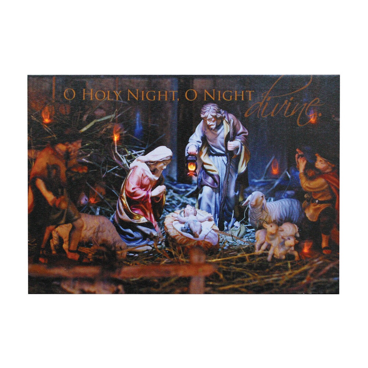 O Holy Night LED Lighted Wall Print