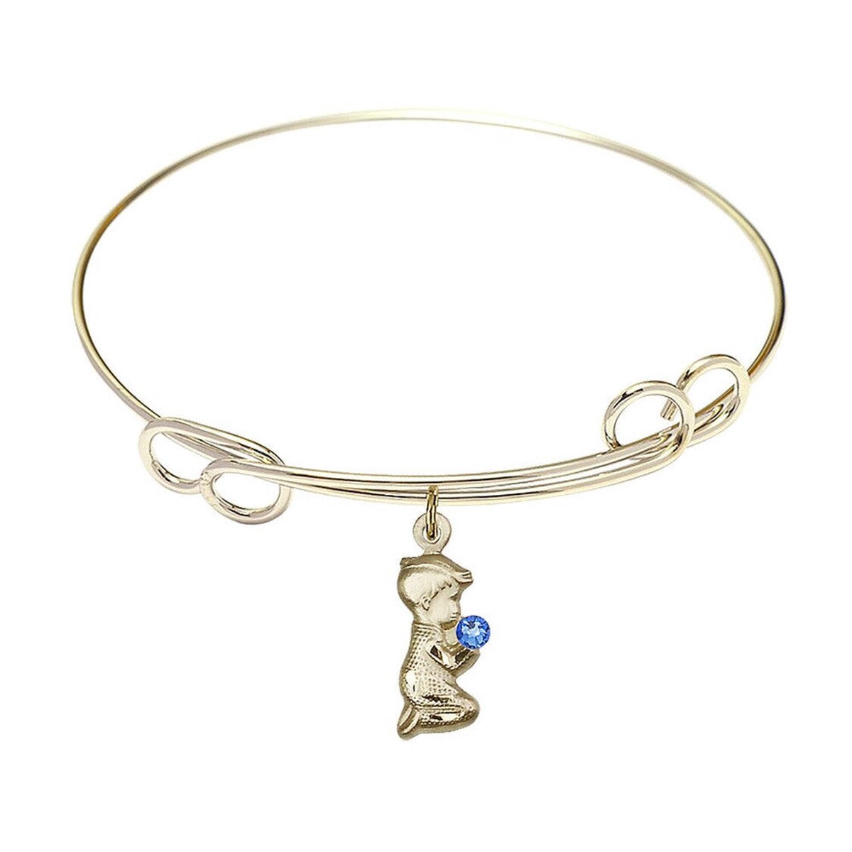 4263-STN - Praying Boy Bangle Available in 8 Styles