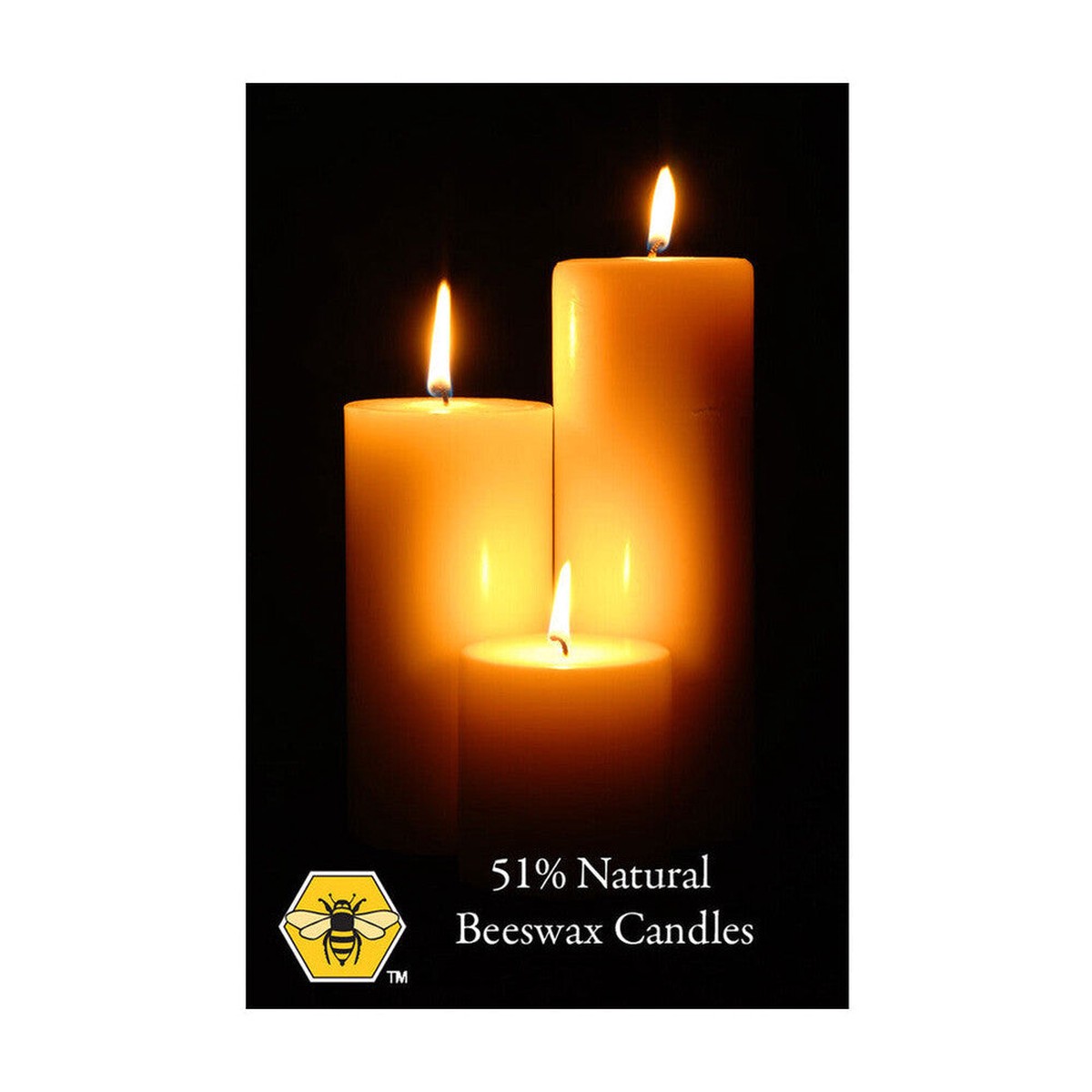 3" Diameter 51% Beeswax Candles