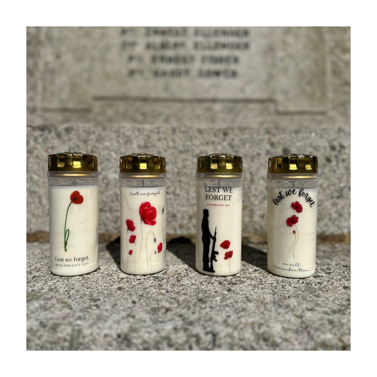 4-Day White Tribute Memorial Candles