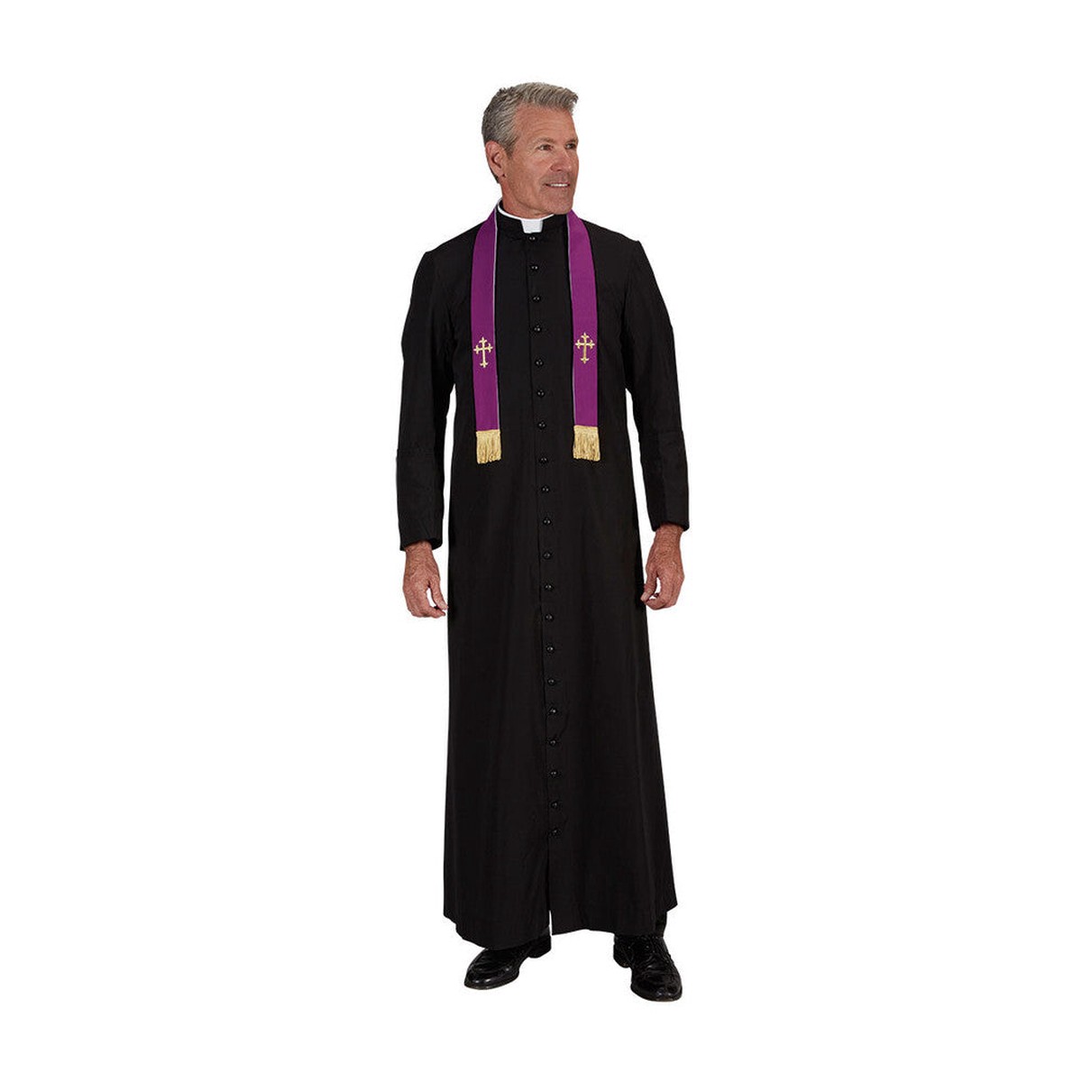 Purple/White Priest Reversible Stole