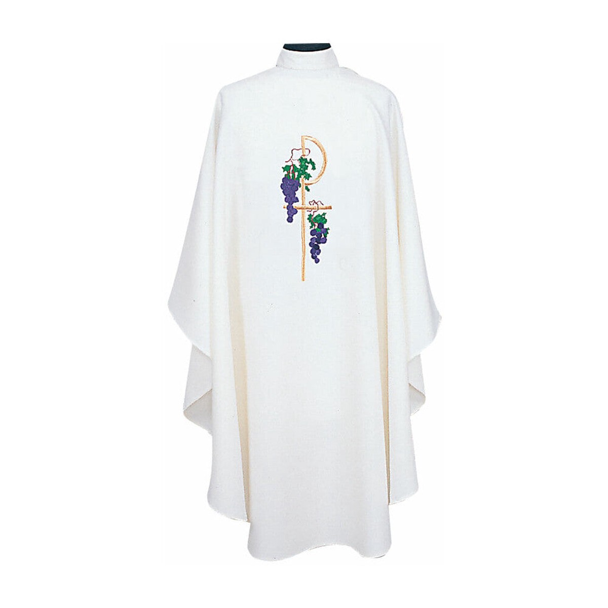 Red Chasuble with Chi Rho & Grapes Design
