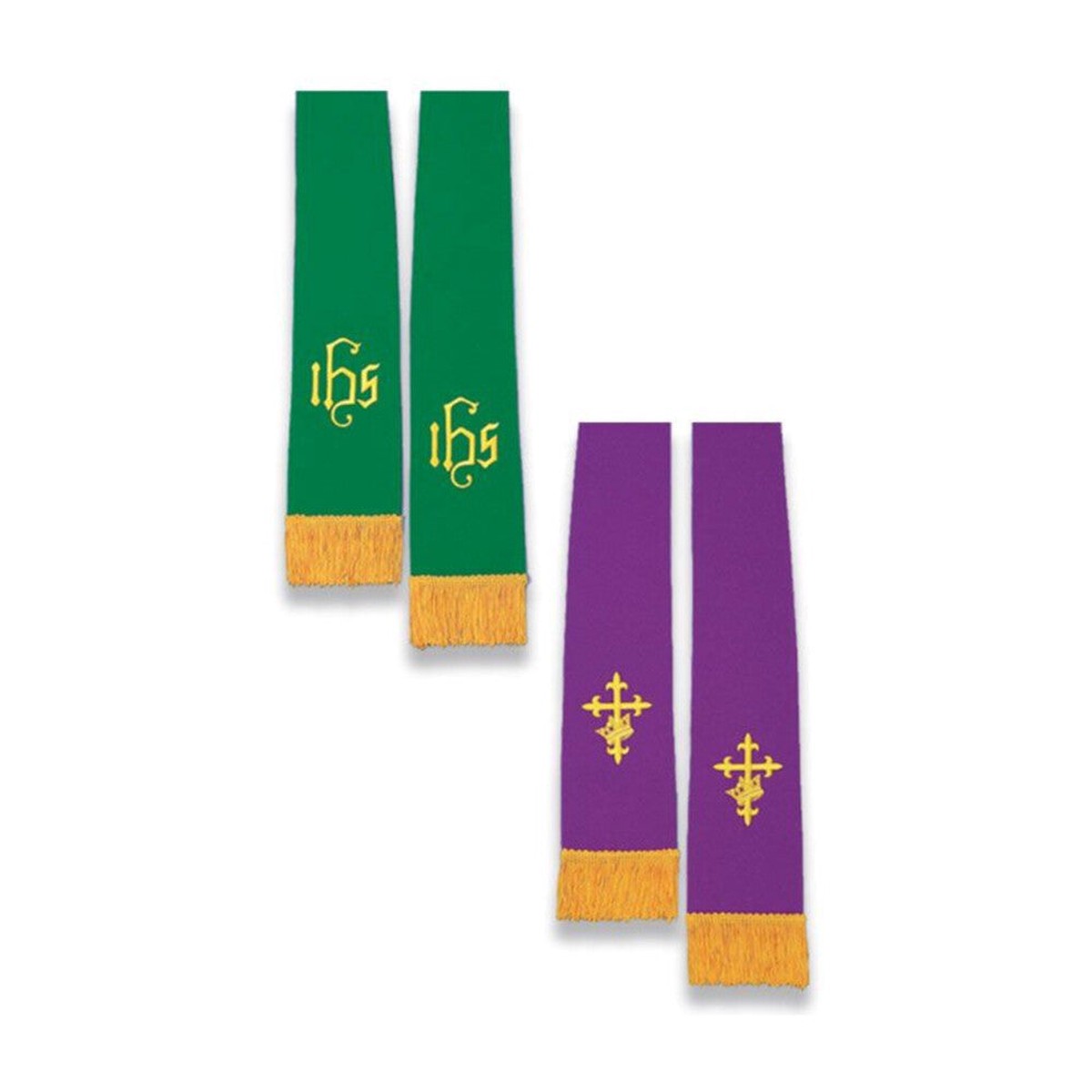 Reversible Stole: Purple & Green