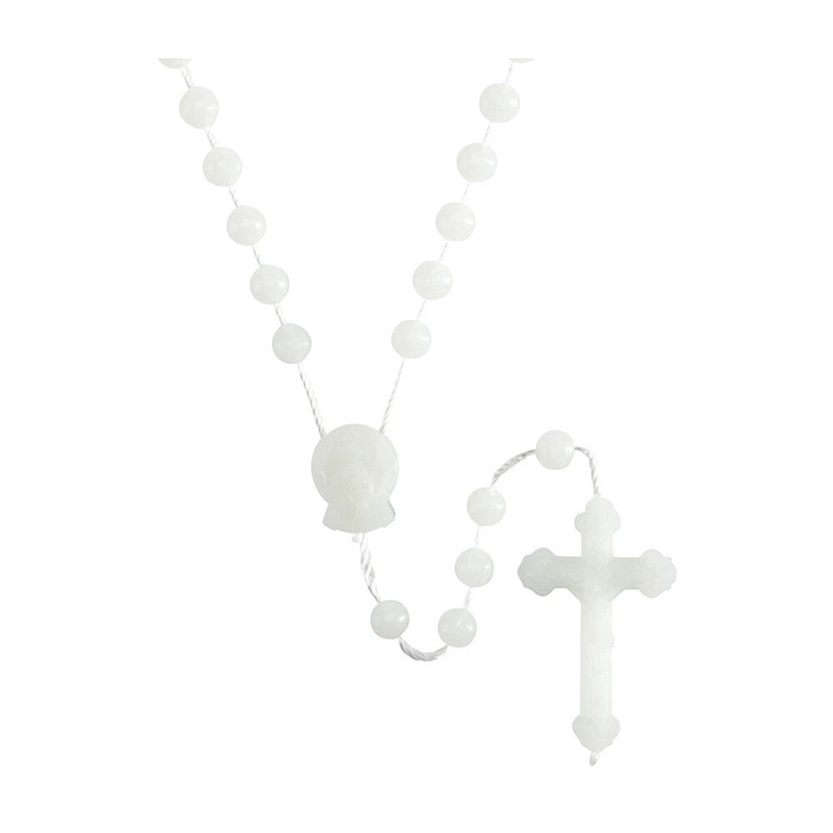 Rose-Scented White Cord Rosary