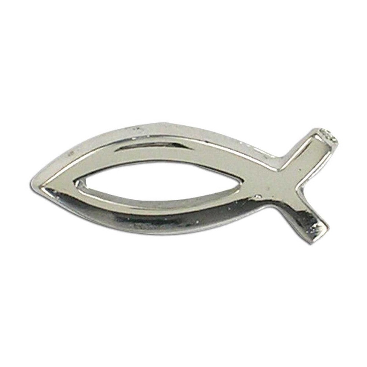 Silver Plated Fish Outline Lapel Pin