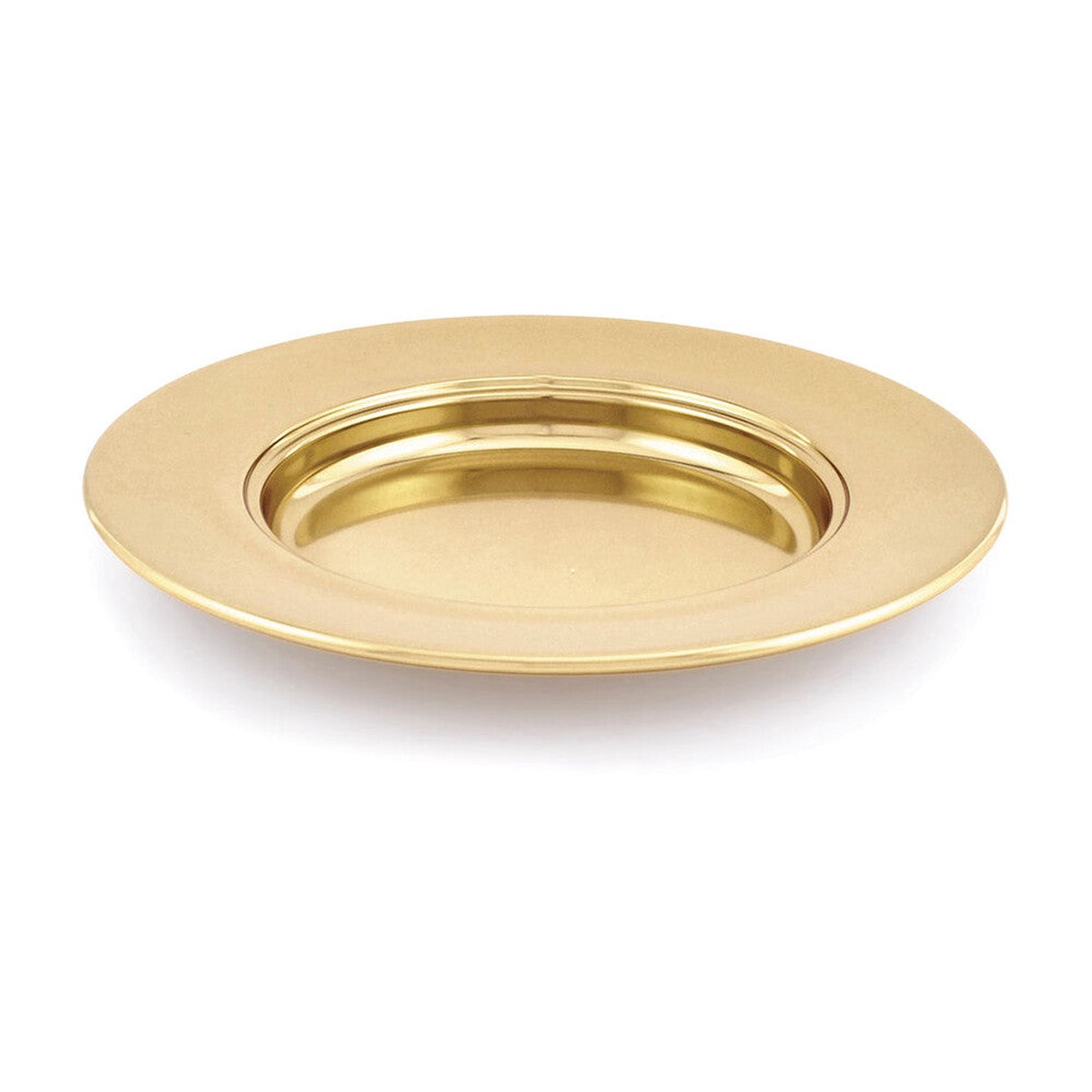 Solid Brass Bread Plate - 10"