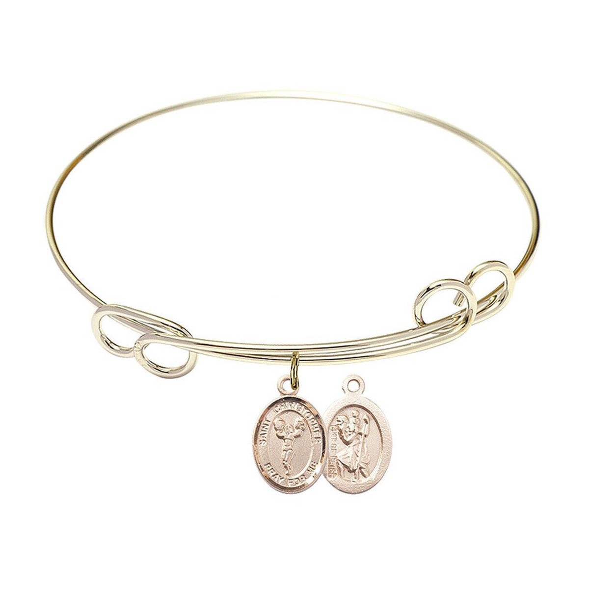 9140 - Saint Christopher/Cheerleading Bangle Available in 8 Styles