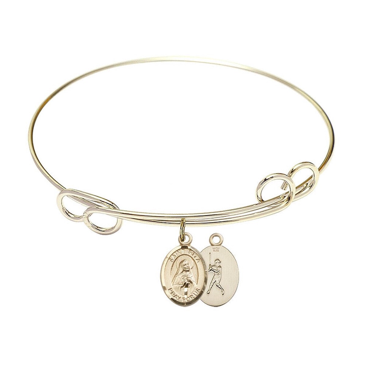 9181 - Saint Rita / Baseball Bangle Available in 8 Styles