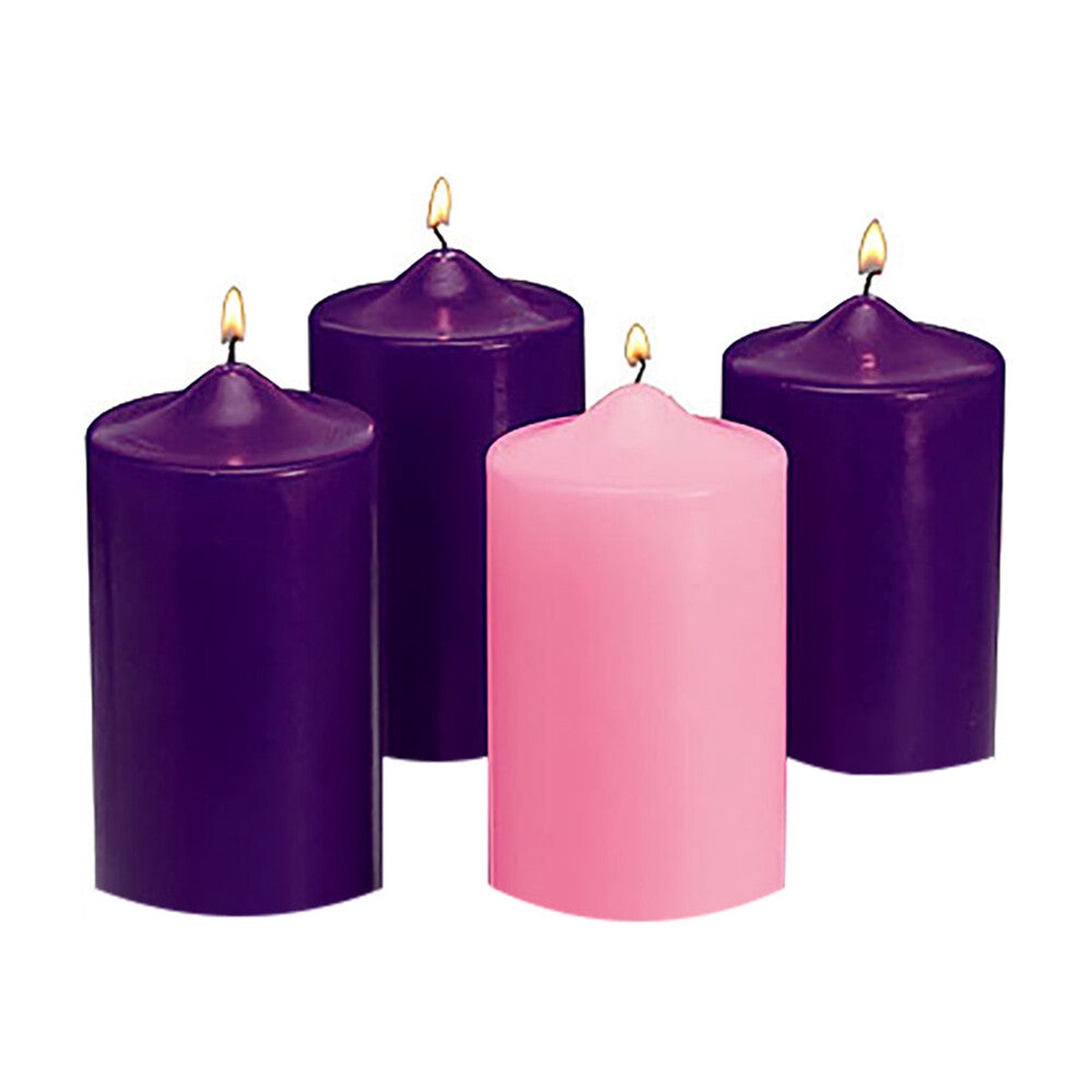 Advent Pillar Candles 3" x 6"
