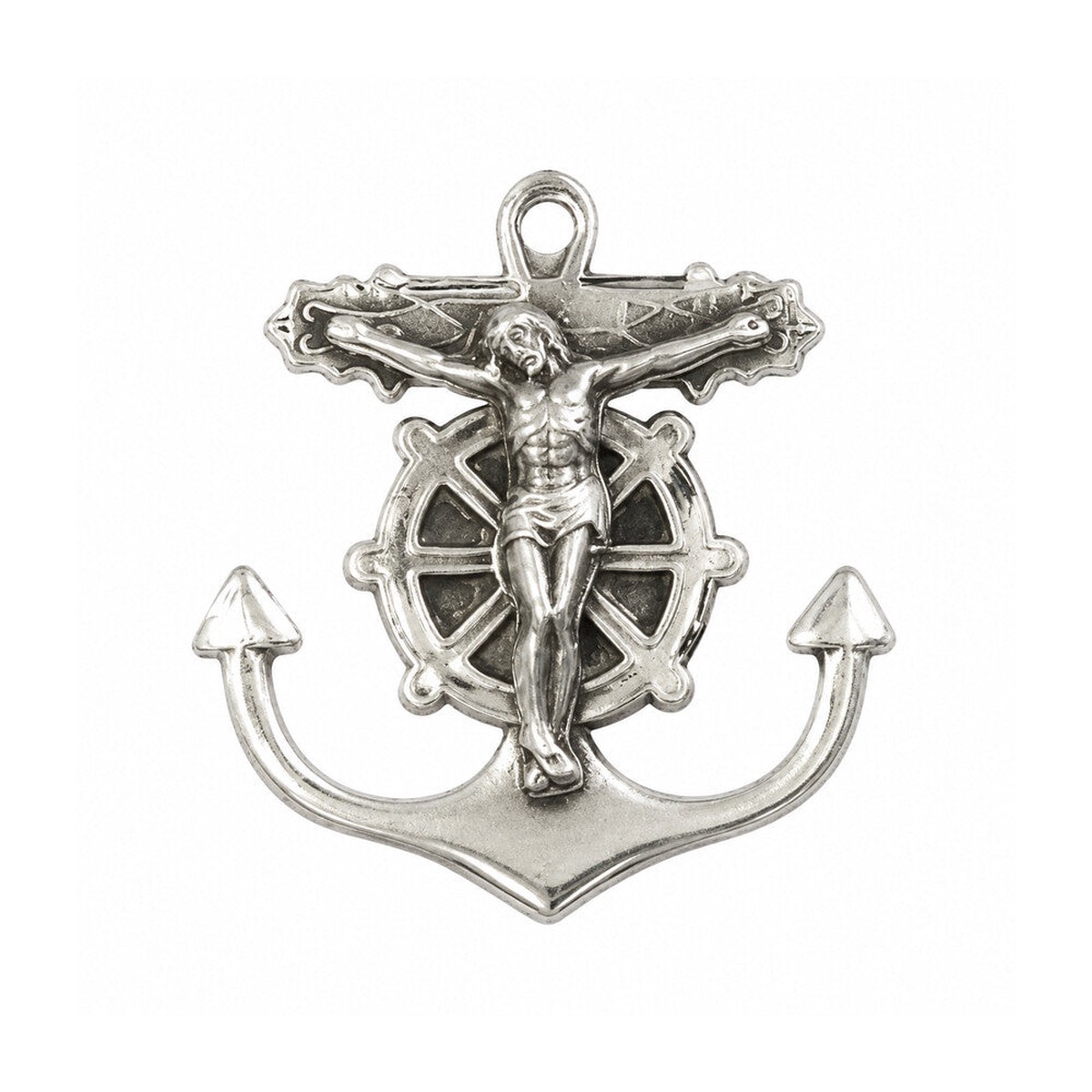 Anchor Crucifix Medal