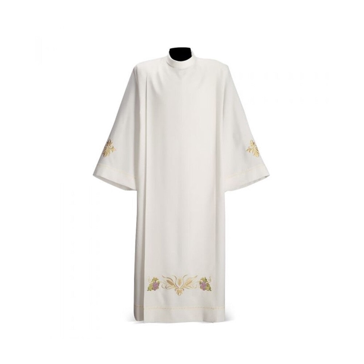 Aurora Ivory Alb with Embroidered Wheat & Grape Eucharistic Motif