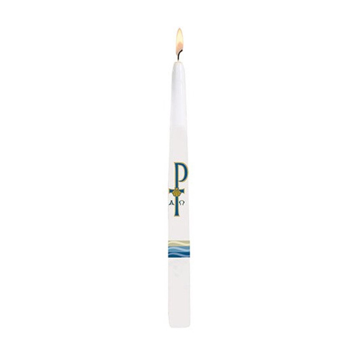Baptism Chi Rho Candle - Taper