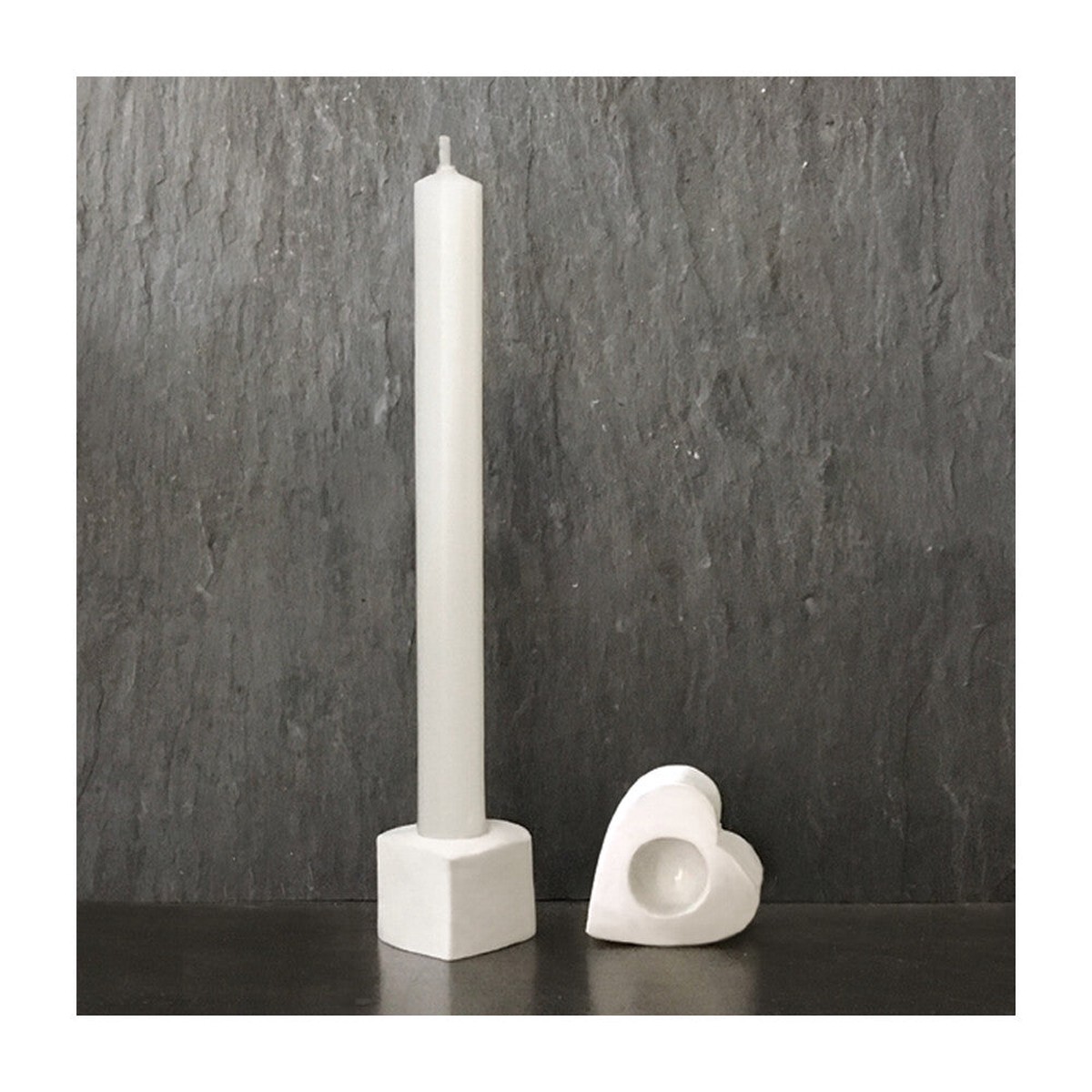 Candle With Holder - Heart
