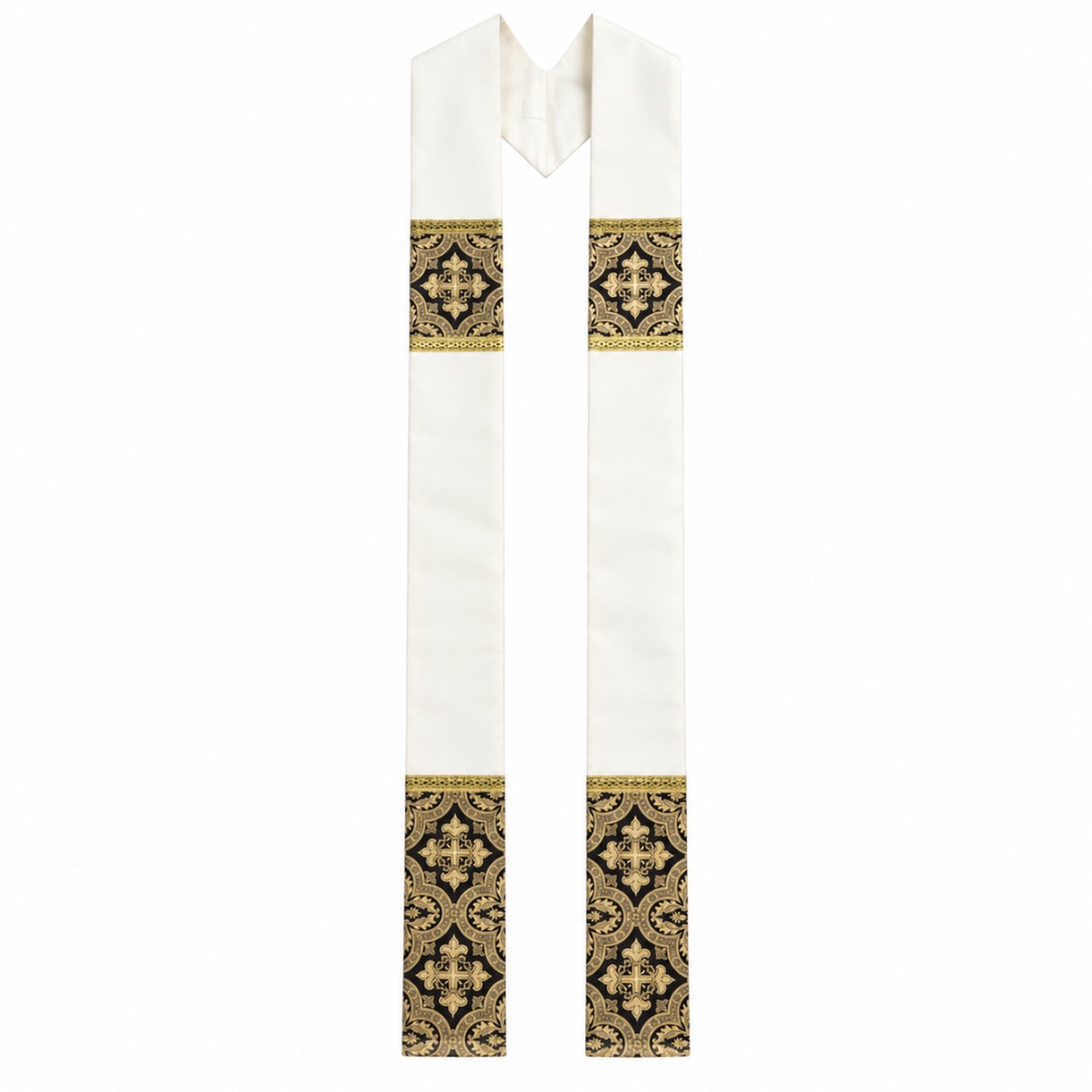 White/Black Overlay Stole