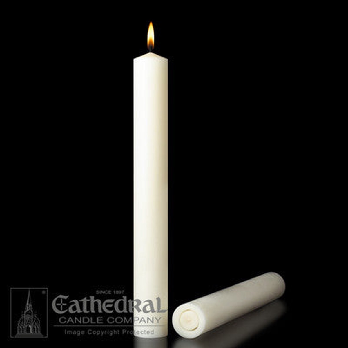 Altar Candles - 2-1/2" Diameter - 51% Beeswax