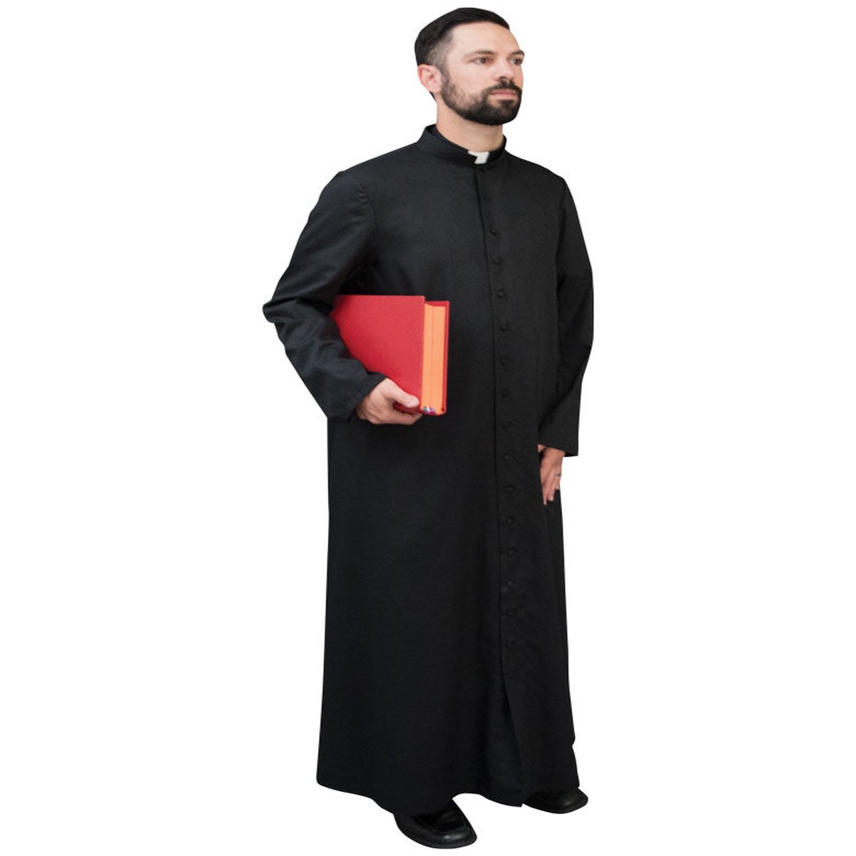 Black/Red Adult Cassock - 563B/564R