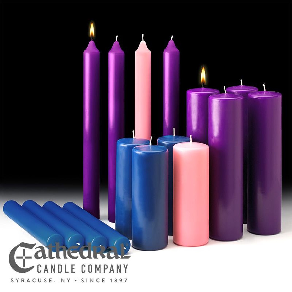 Church Advent Candle Sets | 4 Candles