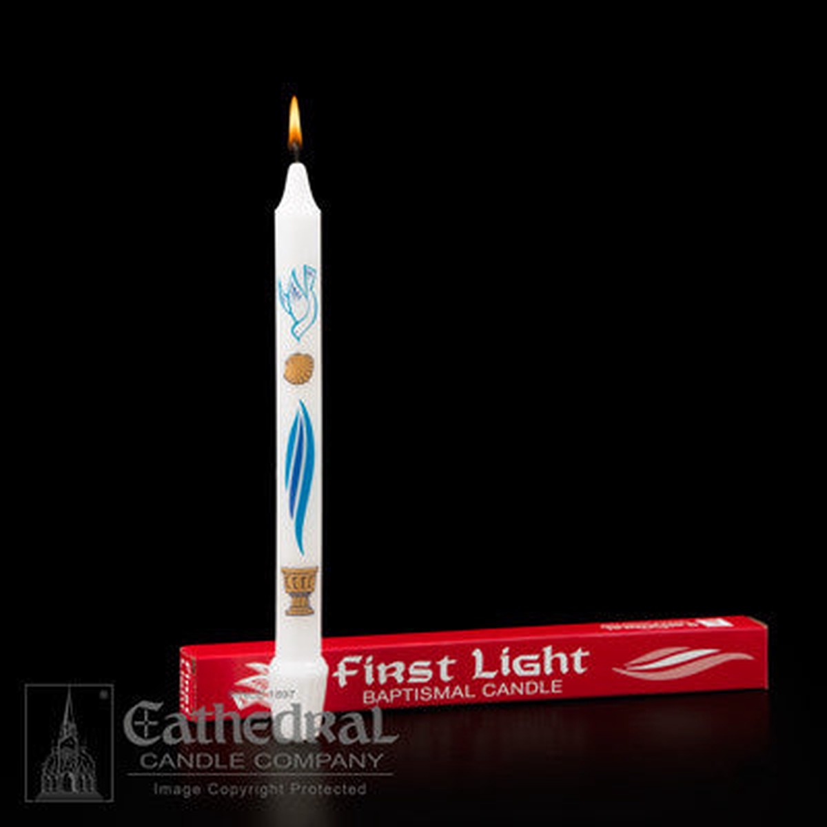 First Light White Baptism Candles for Baptism Ceremonies