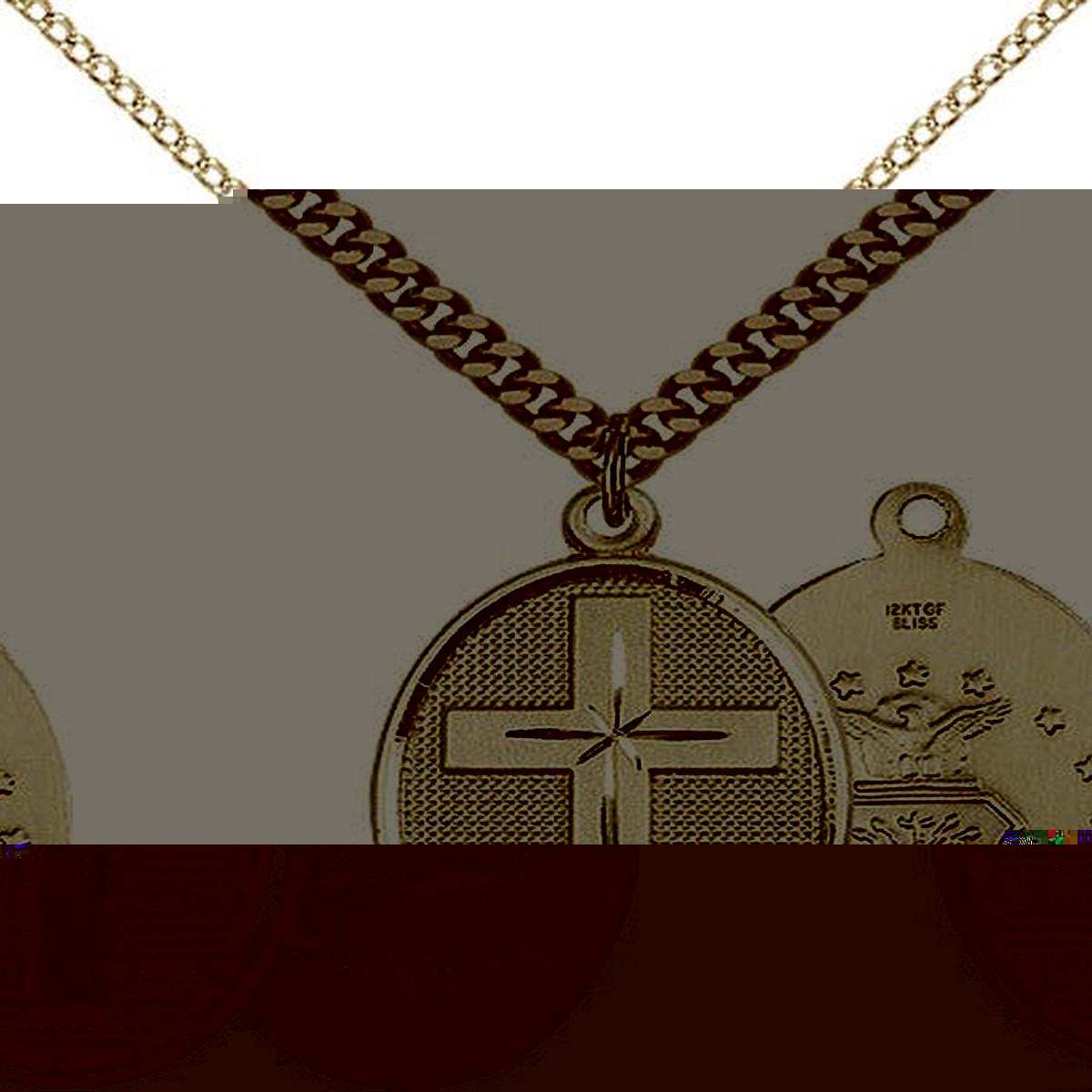 Air Force Cross Pendant, Gold Filled