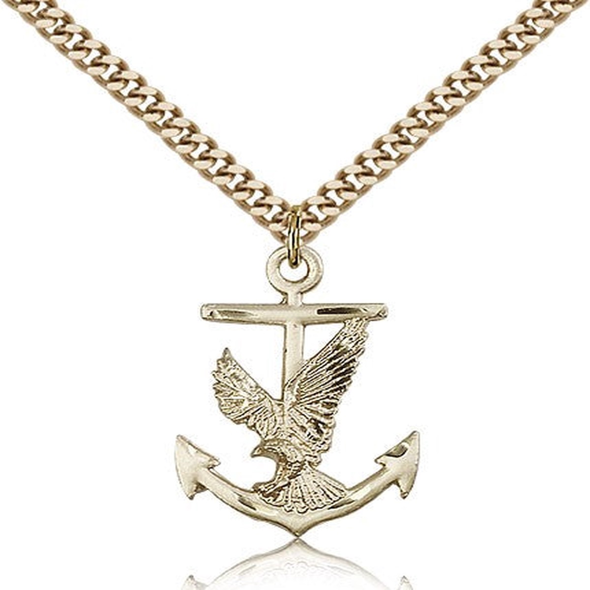 Anchor Eagle Medal, Gold Filled