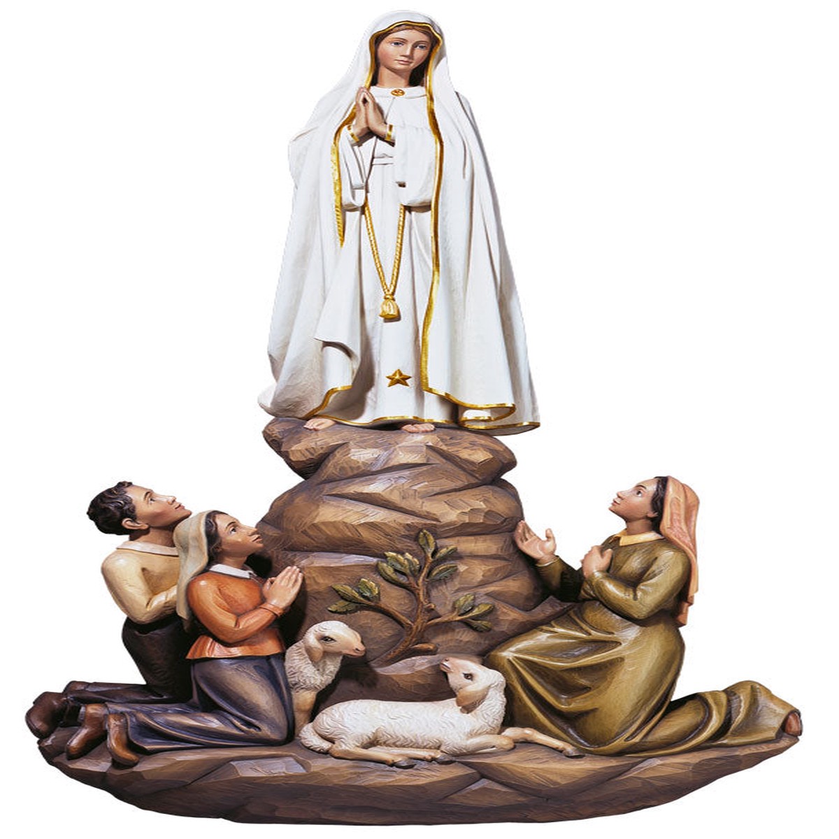 Fatima Group Demetz Statue - 3/4 Relief