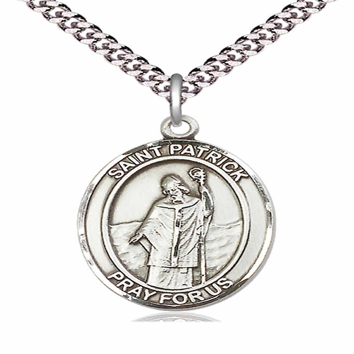 Men's Pewter Oval St. Patrick Medal