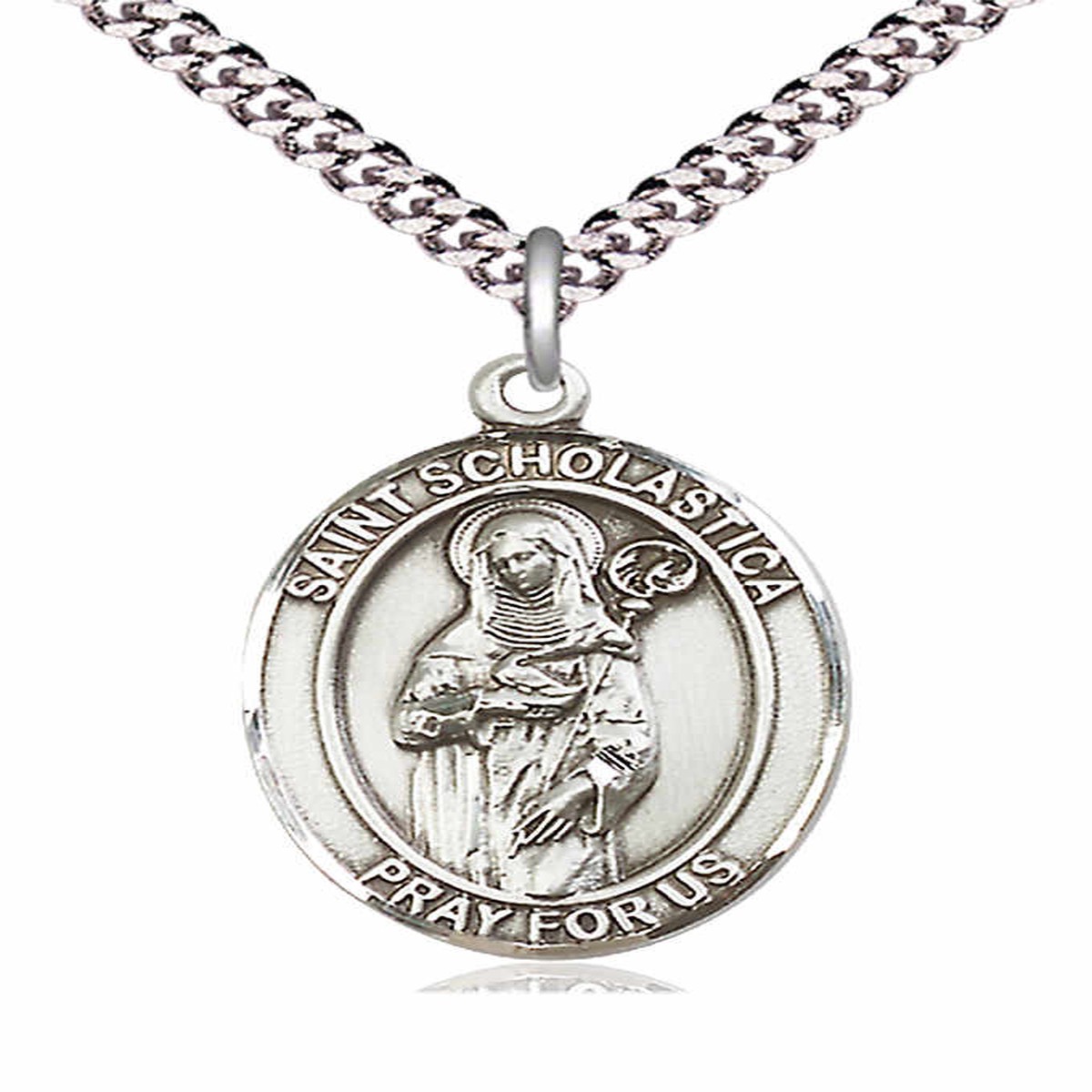 Men's Pewter Oval St. Scholastica Medal
