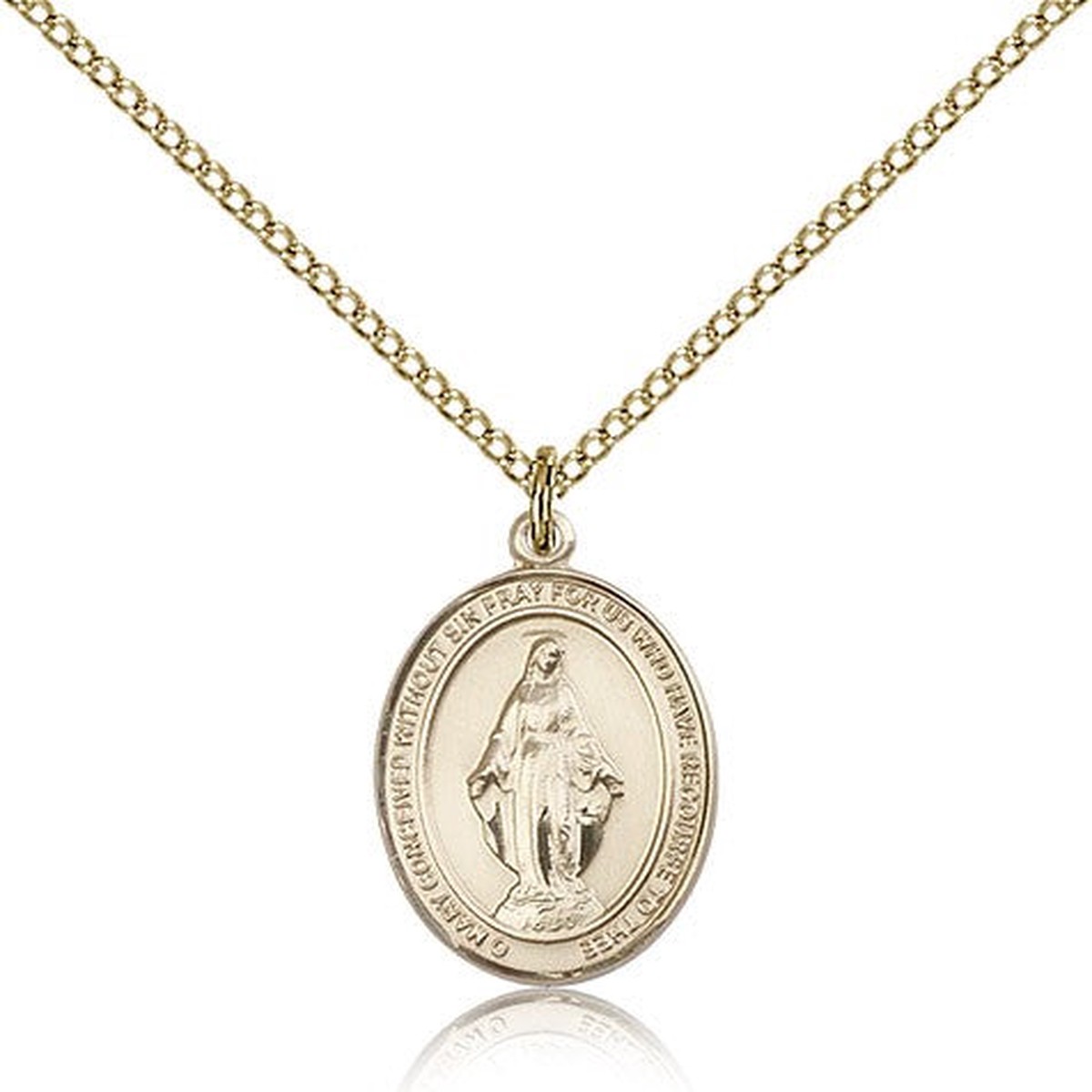 Miraculous Medal, Gold Filled, Medium