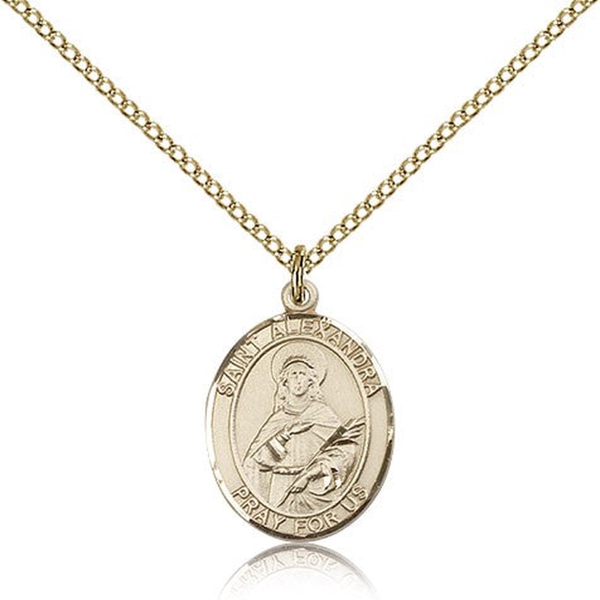 St. Alexandra Medal, Gold Filled, Medium