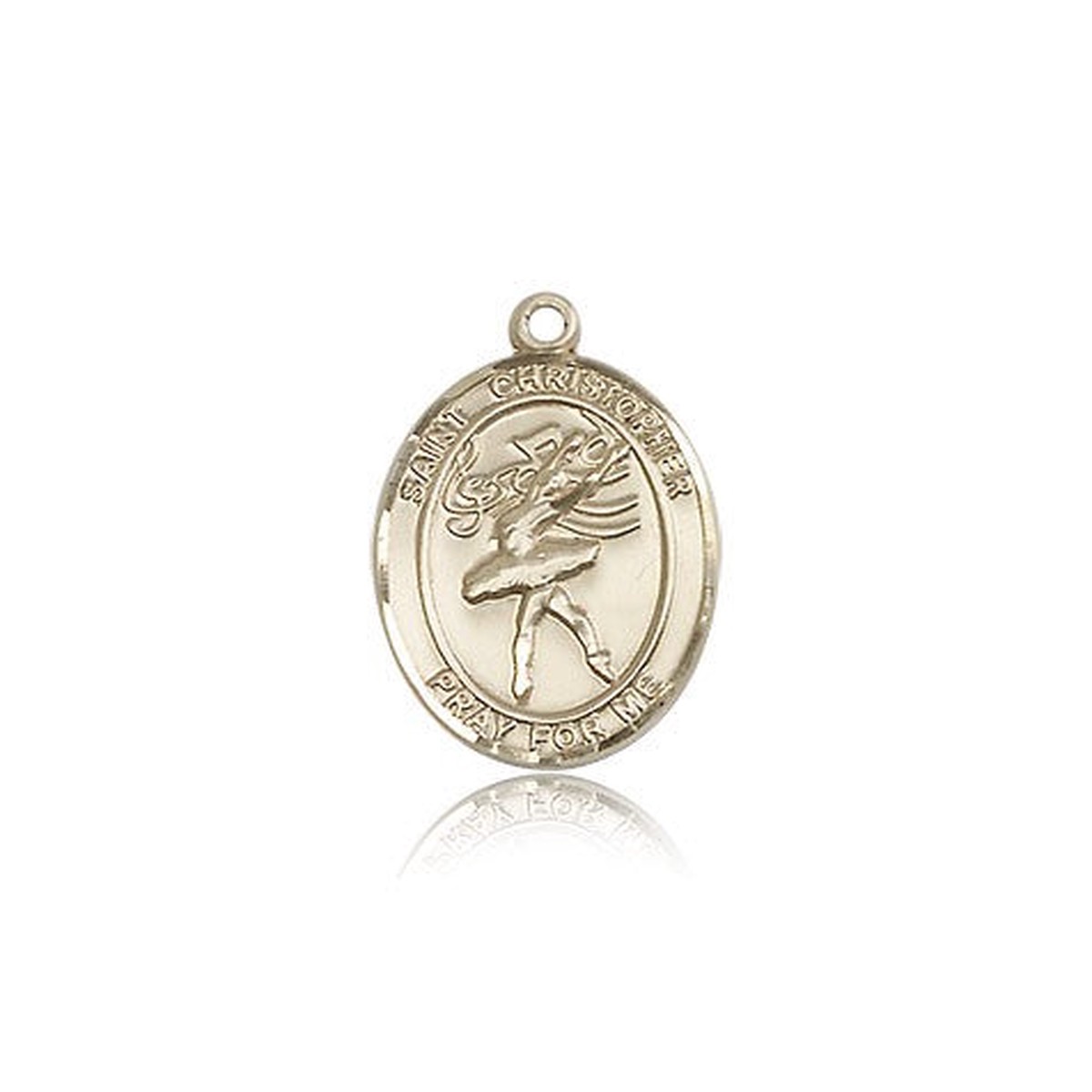 St Christopher Dance Medal, Sterling Silver, Medium