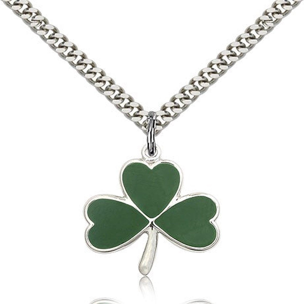 Shamrock Medal, Sterling Silver