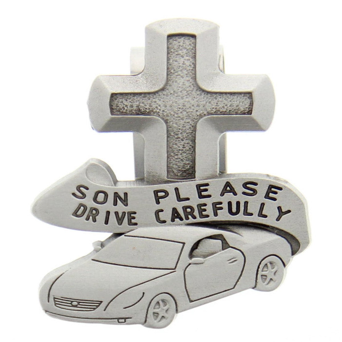 Son Please Drive Carefully Visor Clip