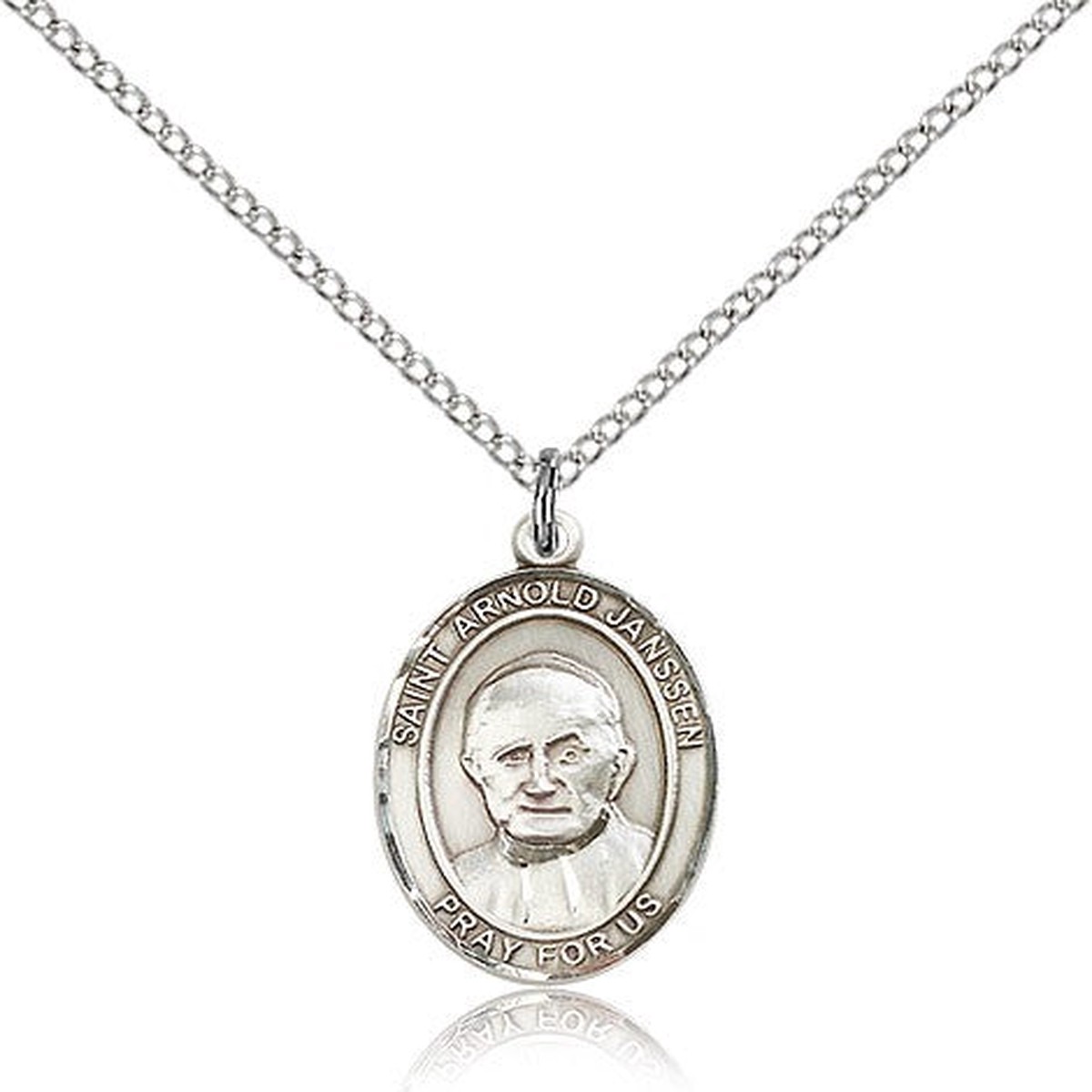 St. Arnold Janssen Medal, Sterling Silver, Medium