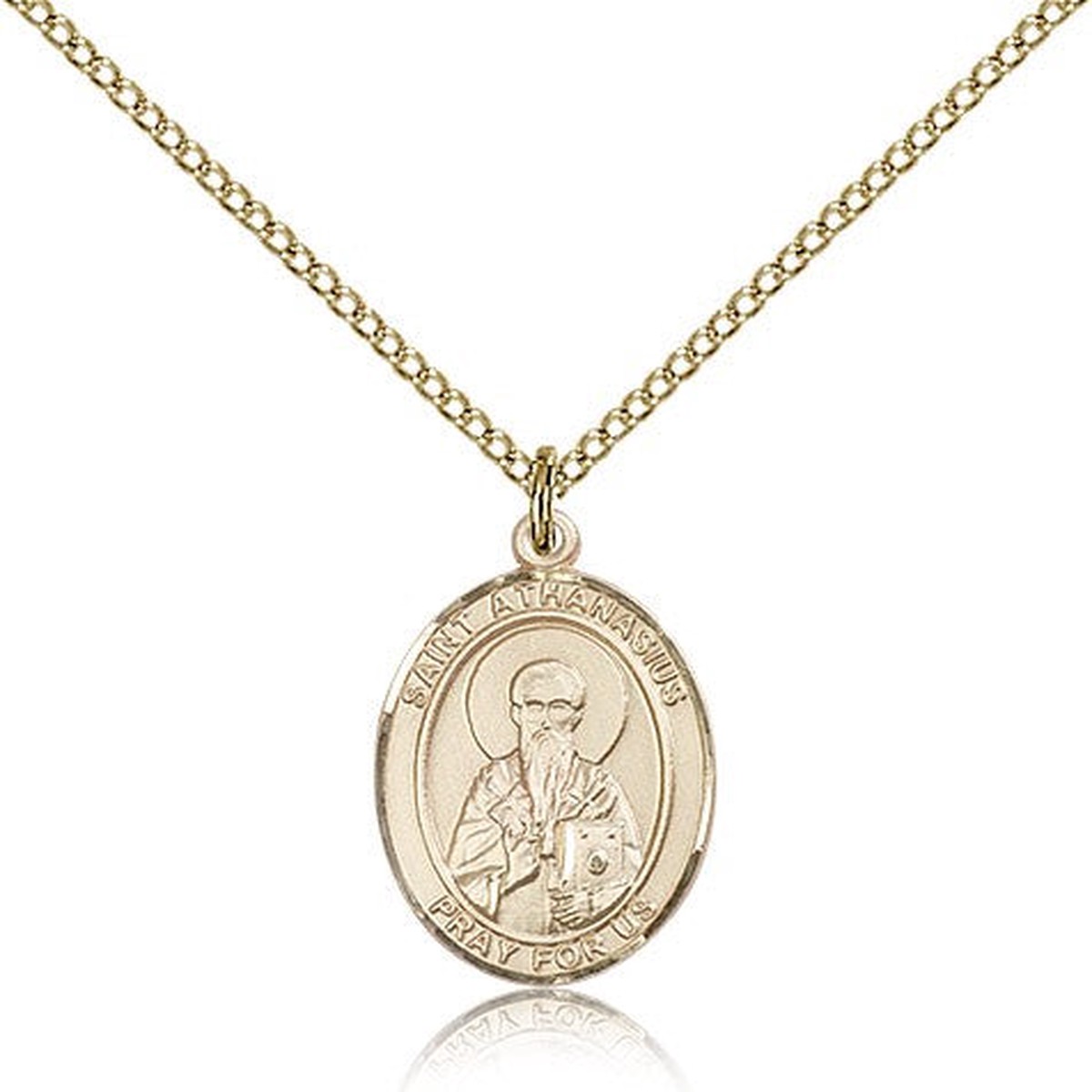 St. Athanasius Medal, Gold Filled, Medium