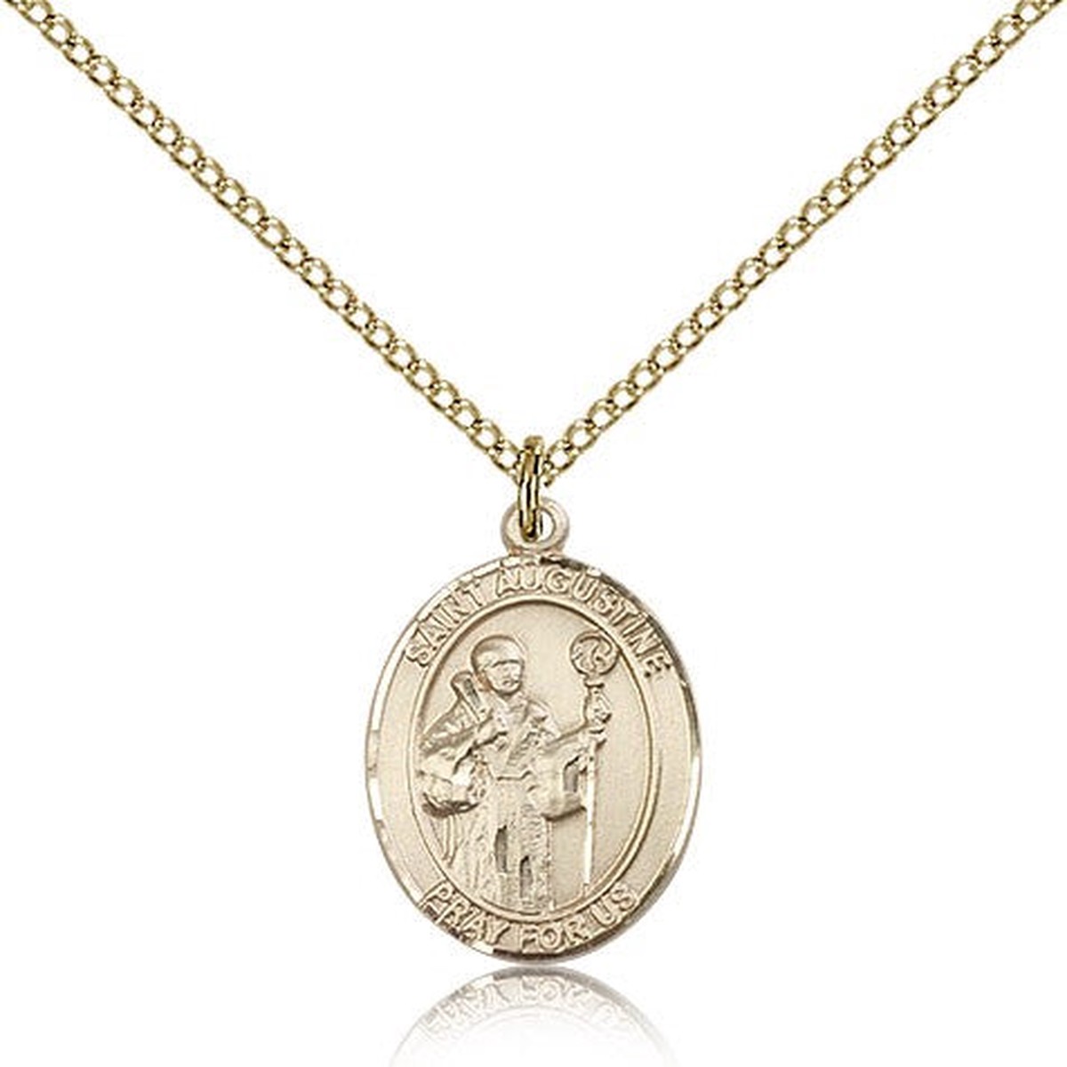 St. Augustine Medal, Gold Filled, Medium