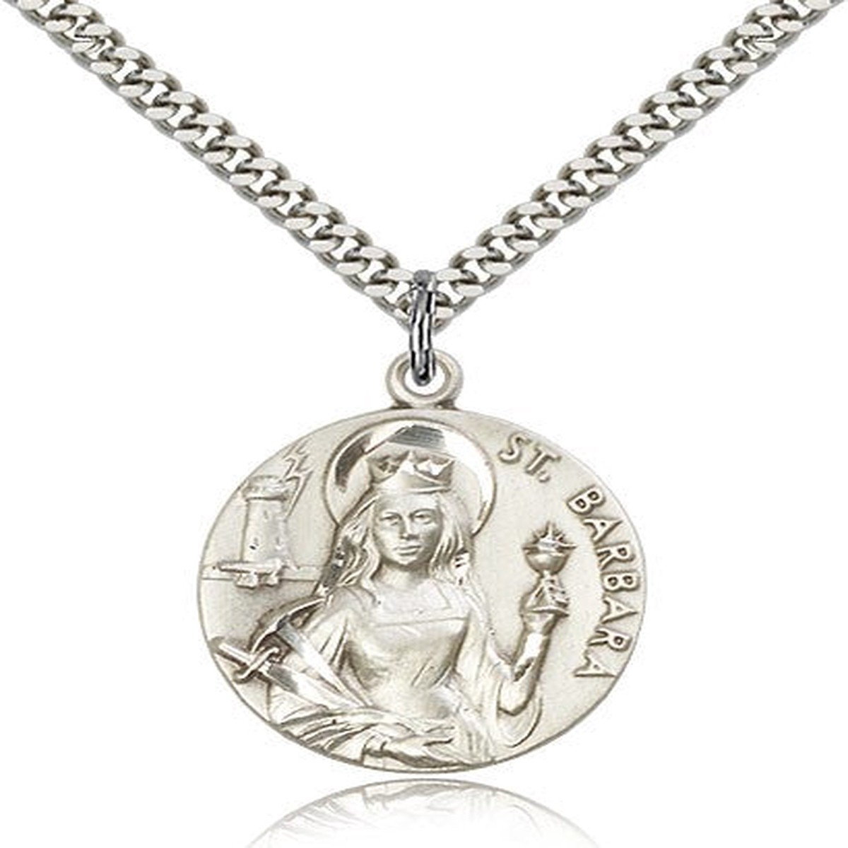 St. Barbara Medal, Sterling Silver
