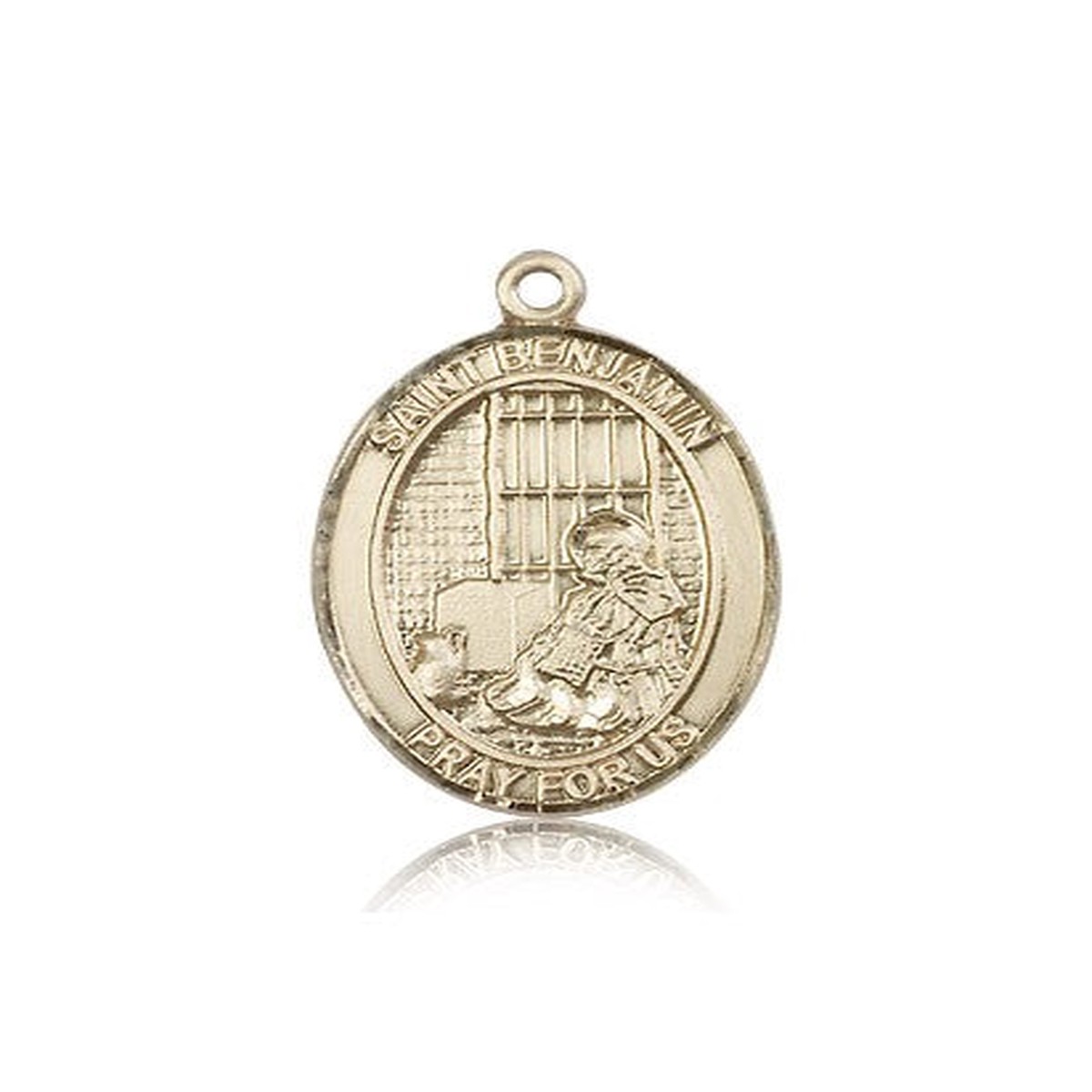St. Benjamin Medal, 14 Karat Gold, Large