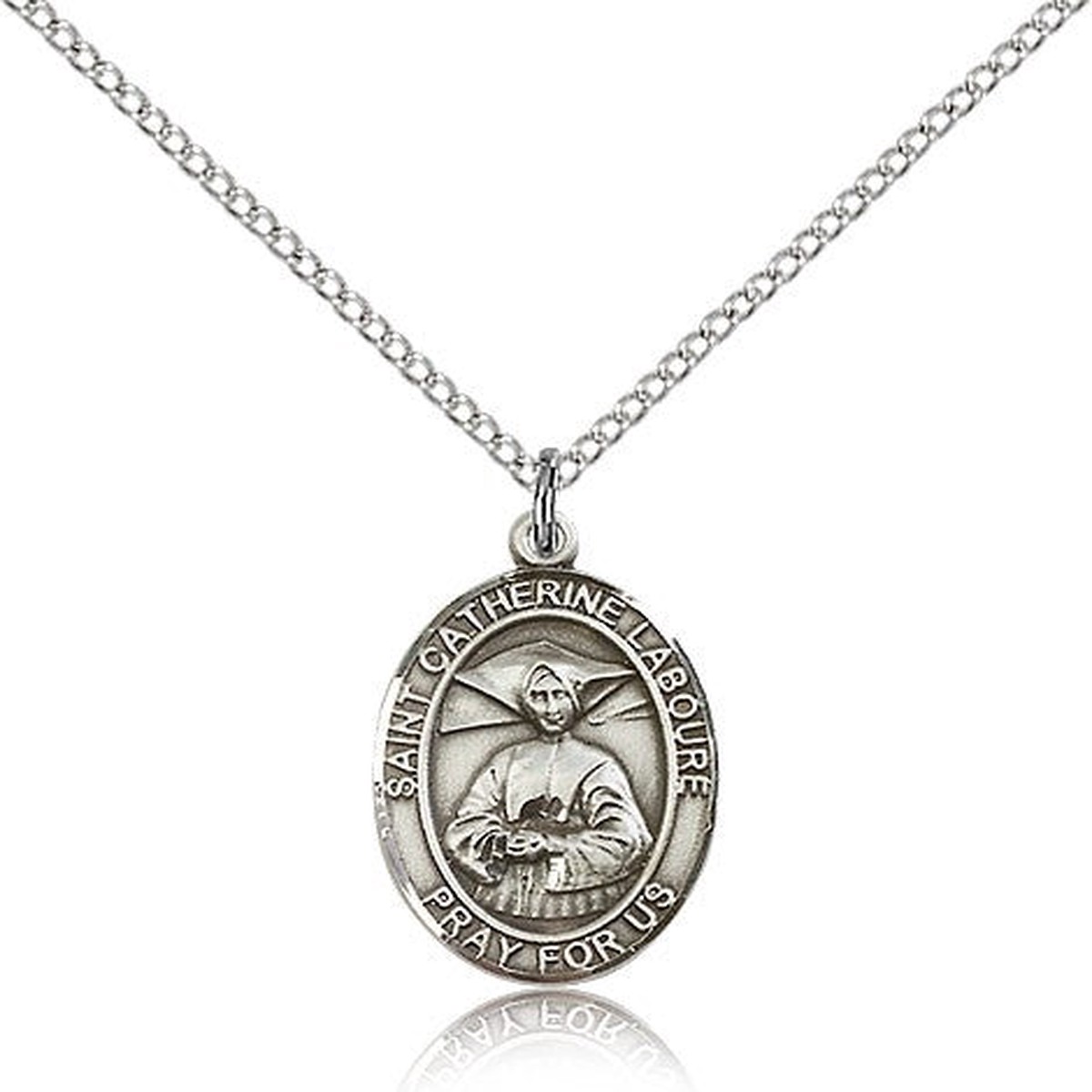 St. Catherine Laboure Medal, Sterling Silver, Medium