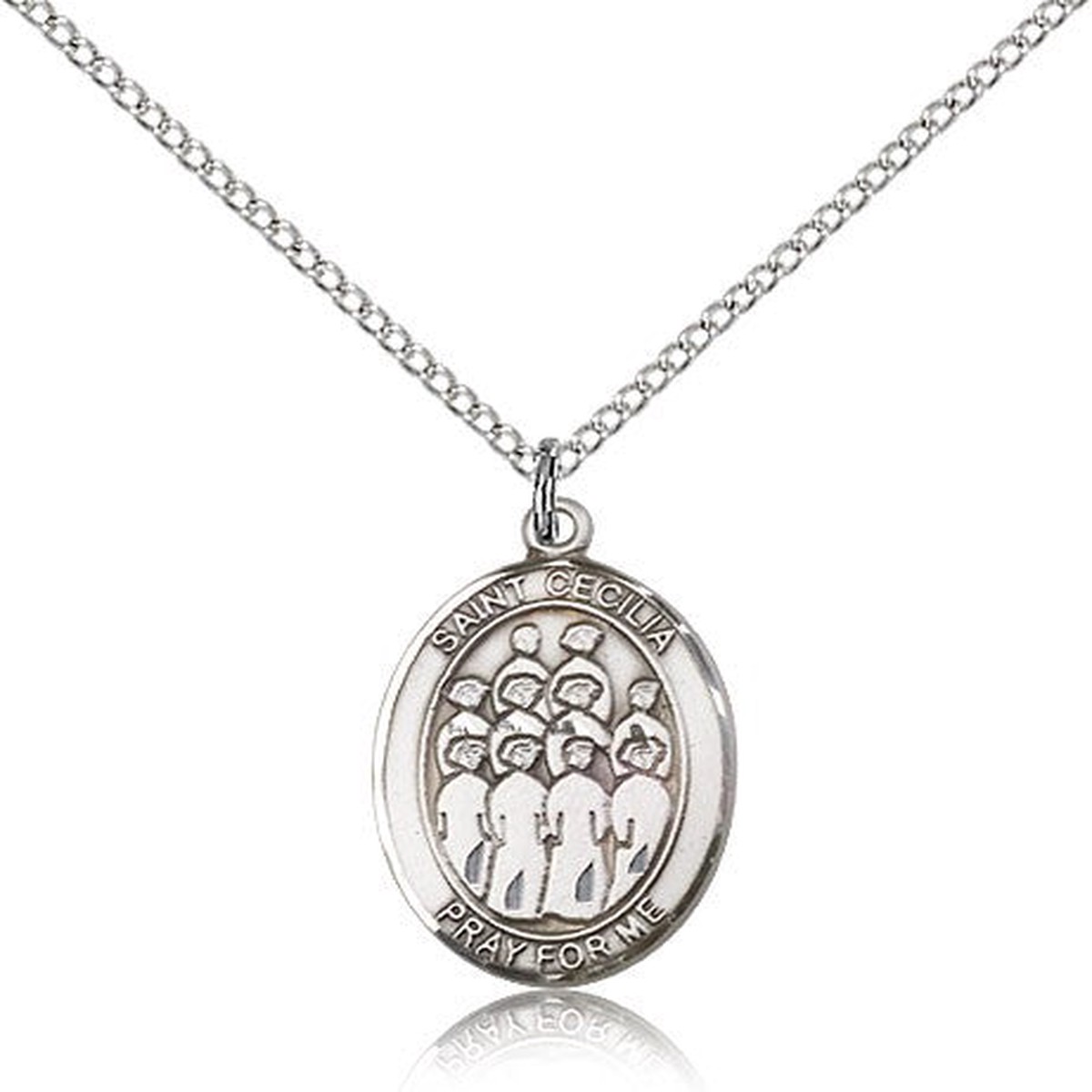St. Cecilia Choir Medal, Sterling Silver, Medium