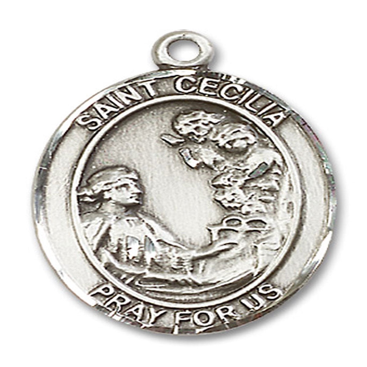 St. Cecilia Medal, Sterling Silver, Large