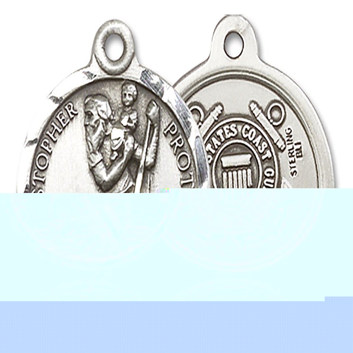 St. Christopher Coast Guard Medal, Sterling Silver