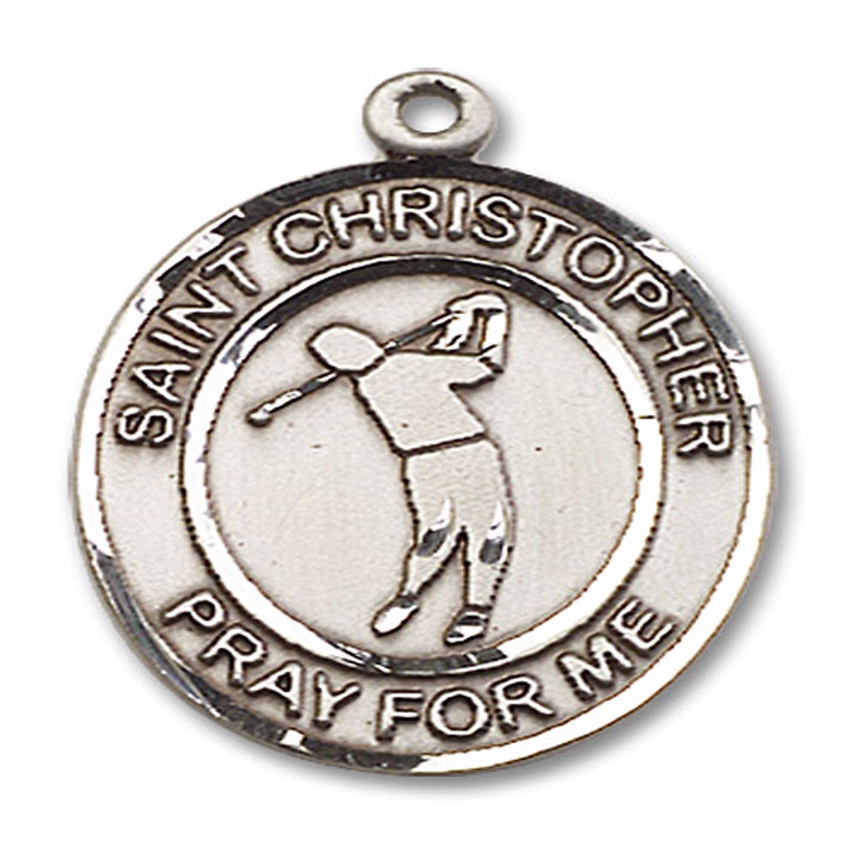 St. Christopher Golf Medal, Sterling Silver, Large